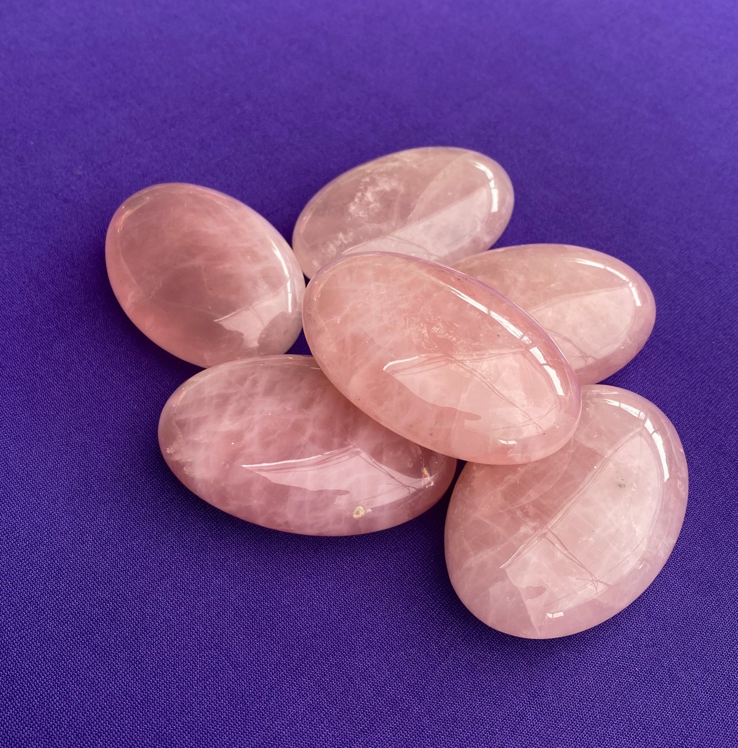 Rose Quartz Gemstone Palm Stone