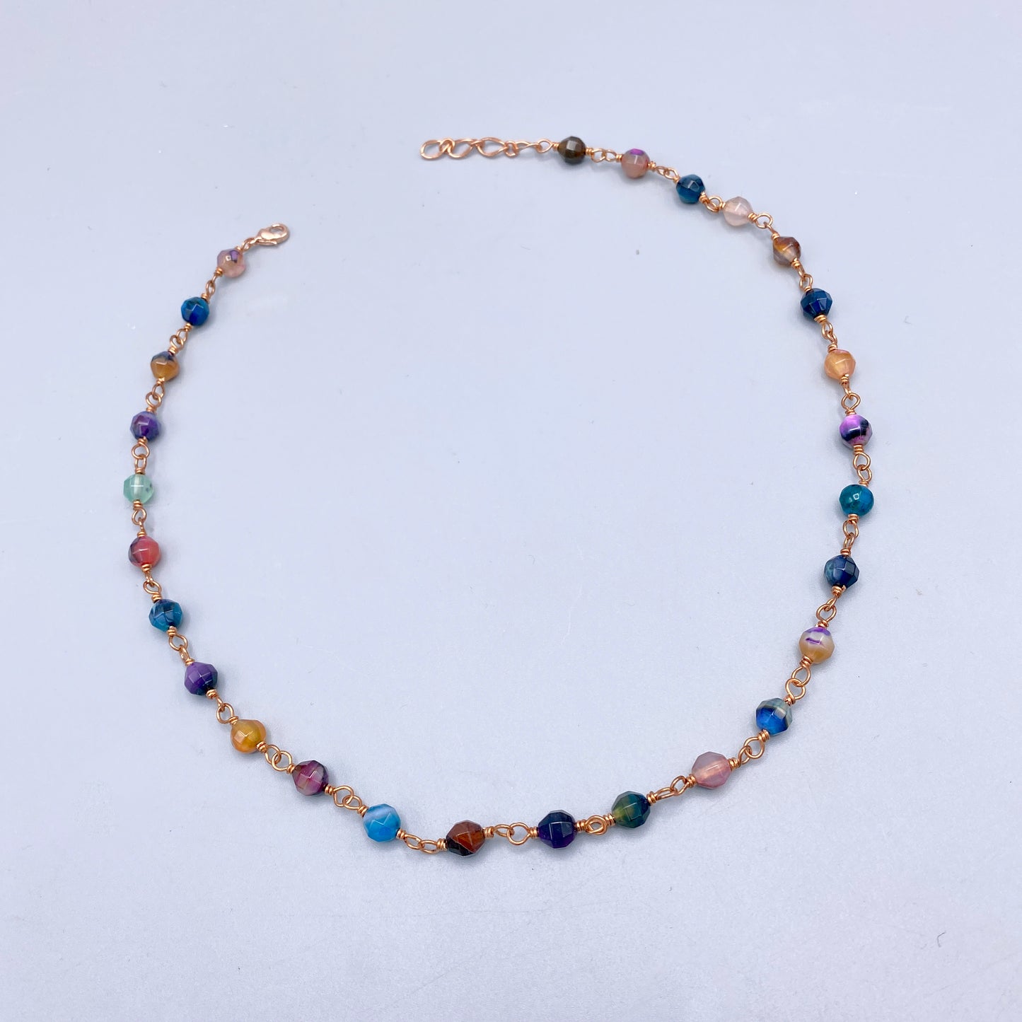 Rainbow Agate and Copper Necklace