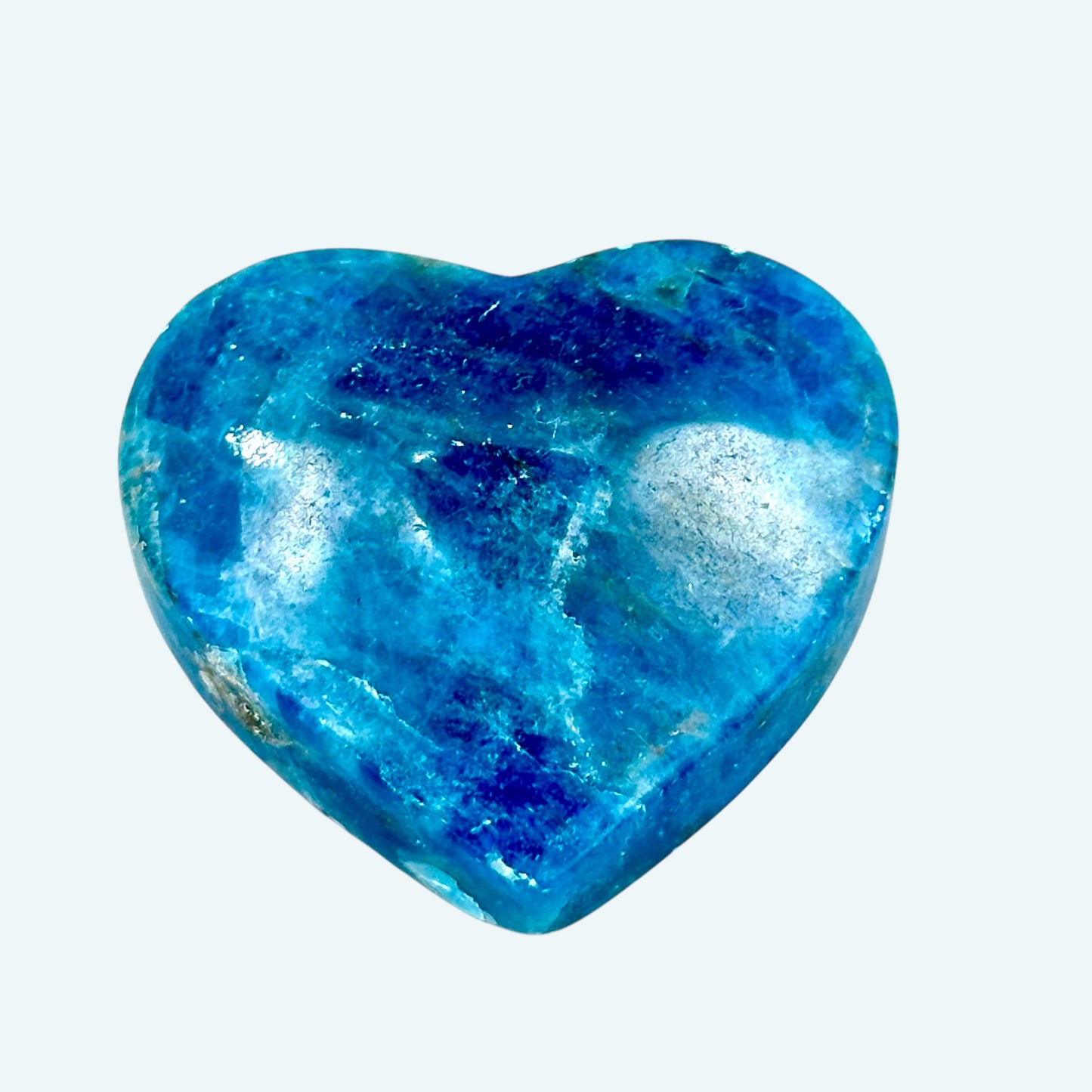 Blue Apatite Carved Hearts