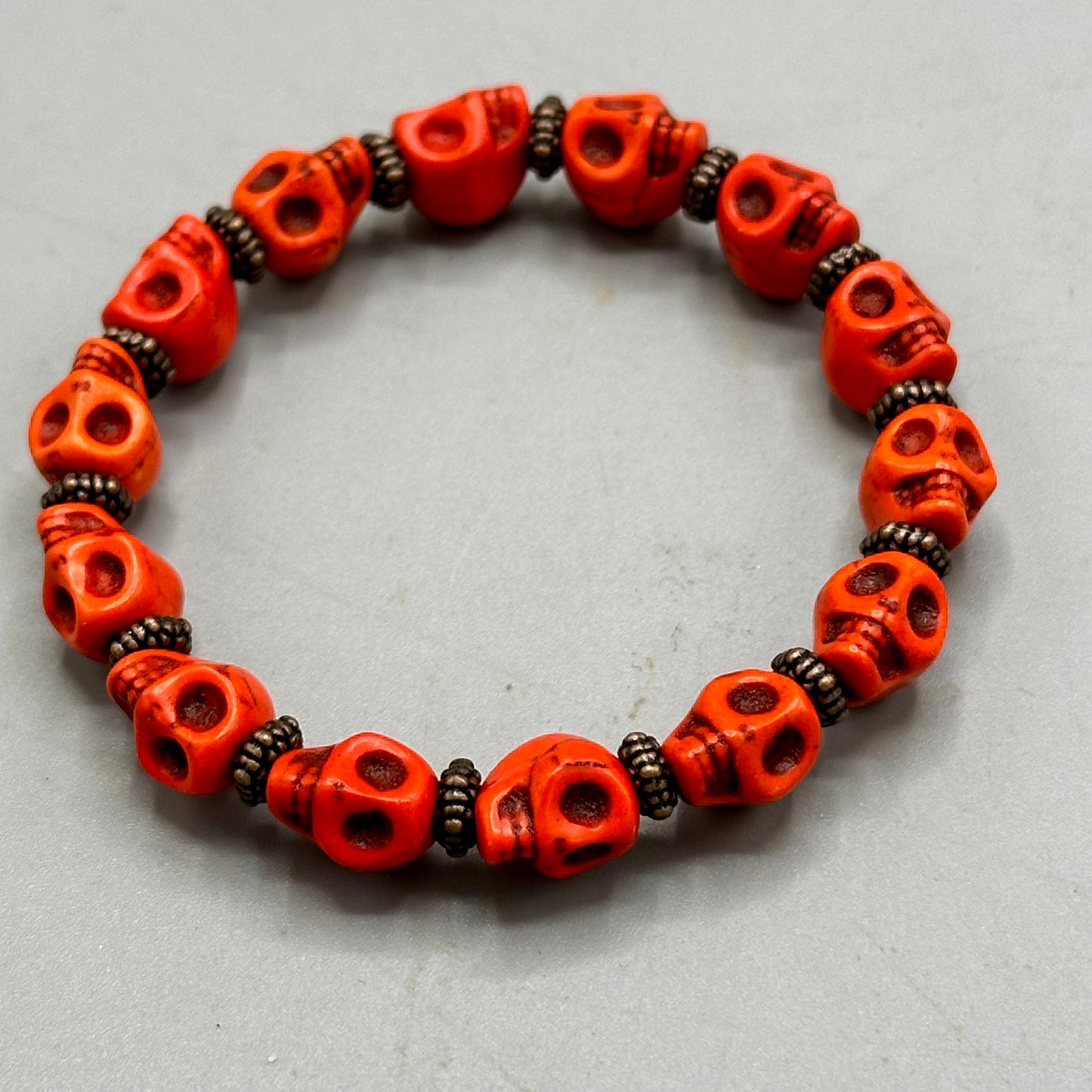 Orange Skulls Bracelet