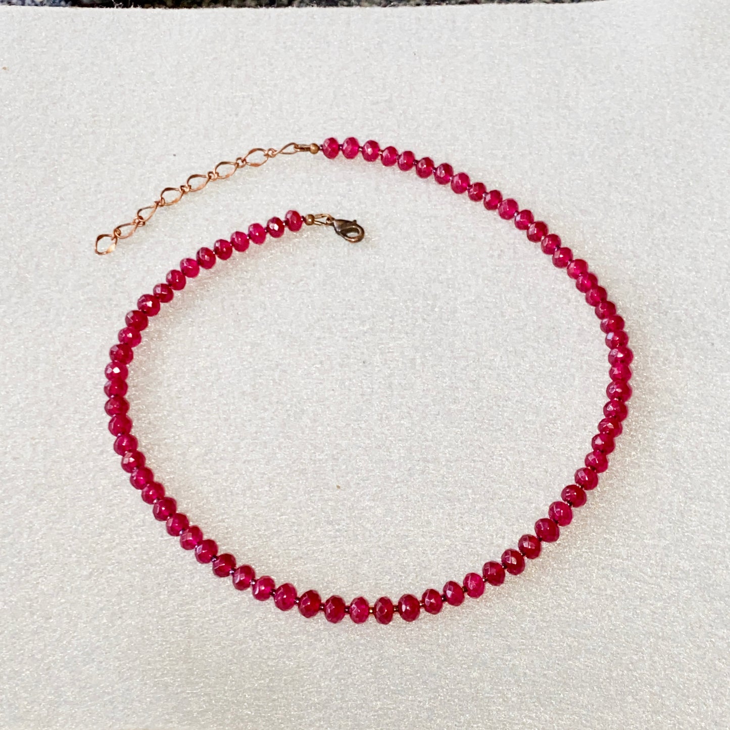 Red Jade Candy Necklace