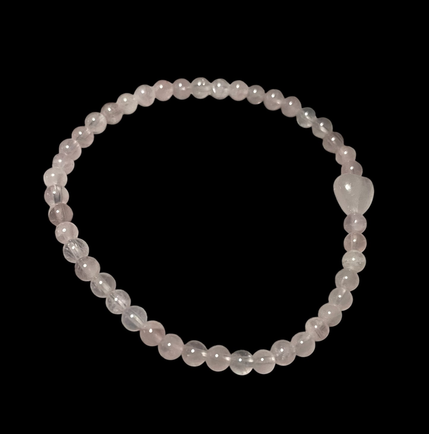 Rose Quartz Heart Bracelet