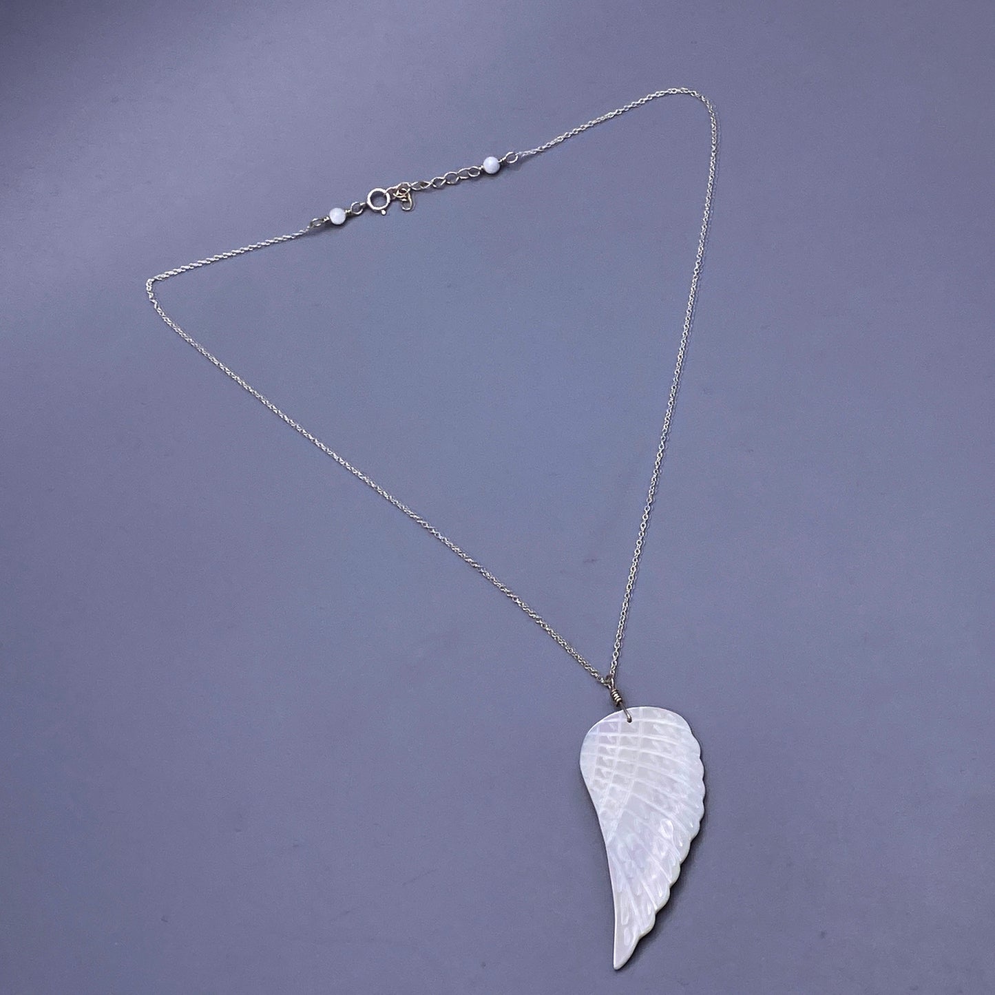 Mother of Pearl Wing Pendant necklace
