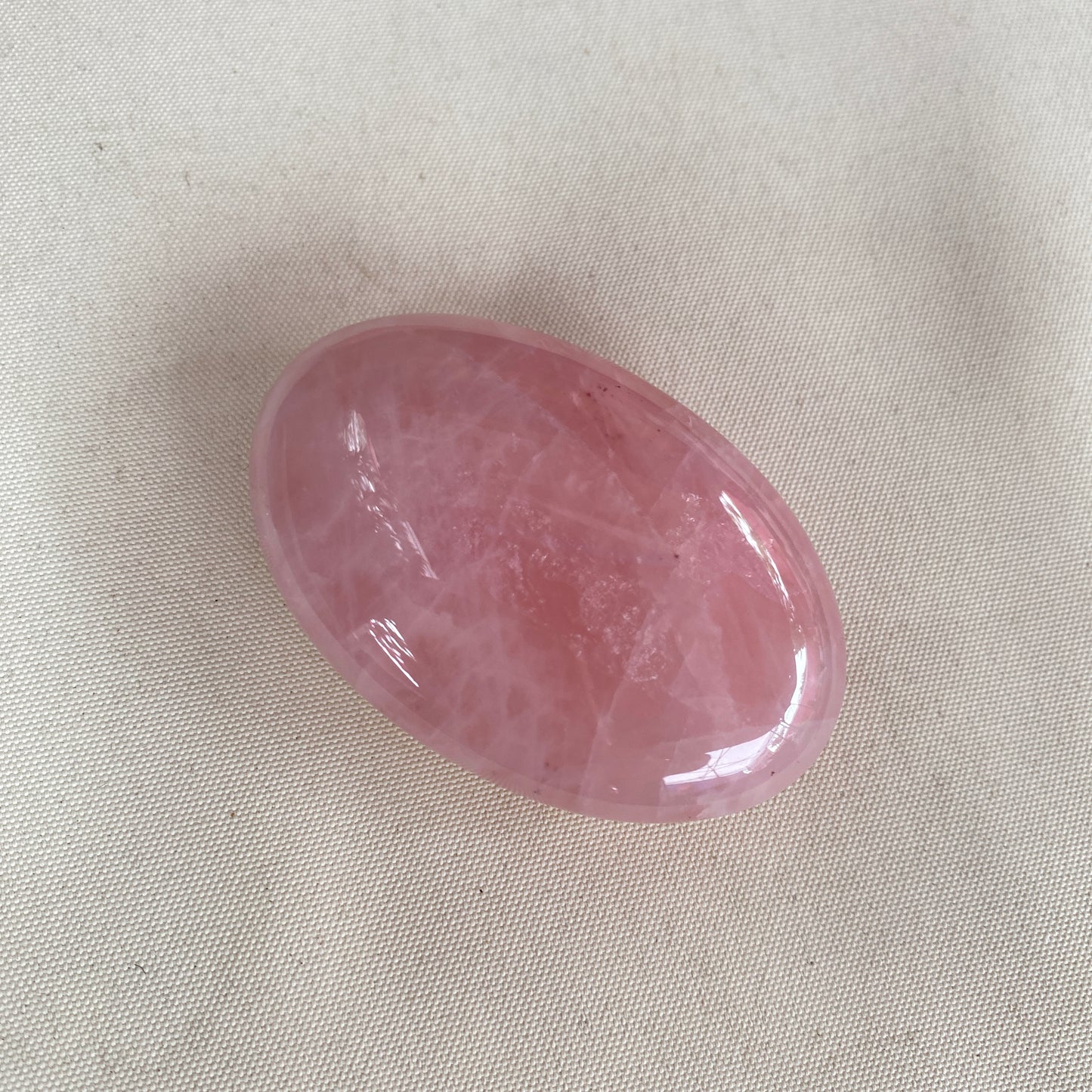 Rose Quartz Gemstone Palm Stone