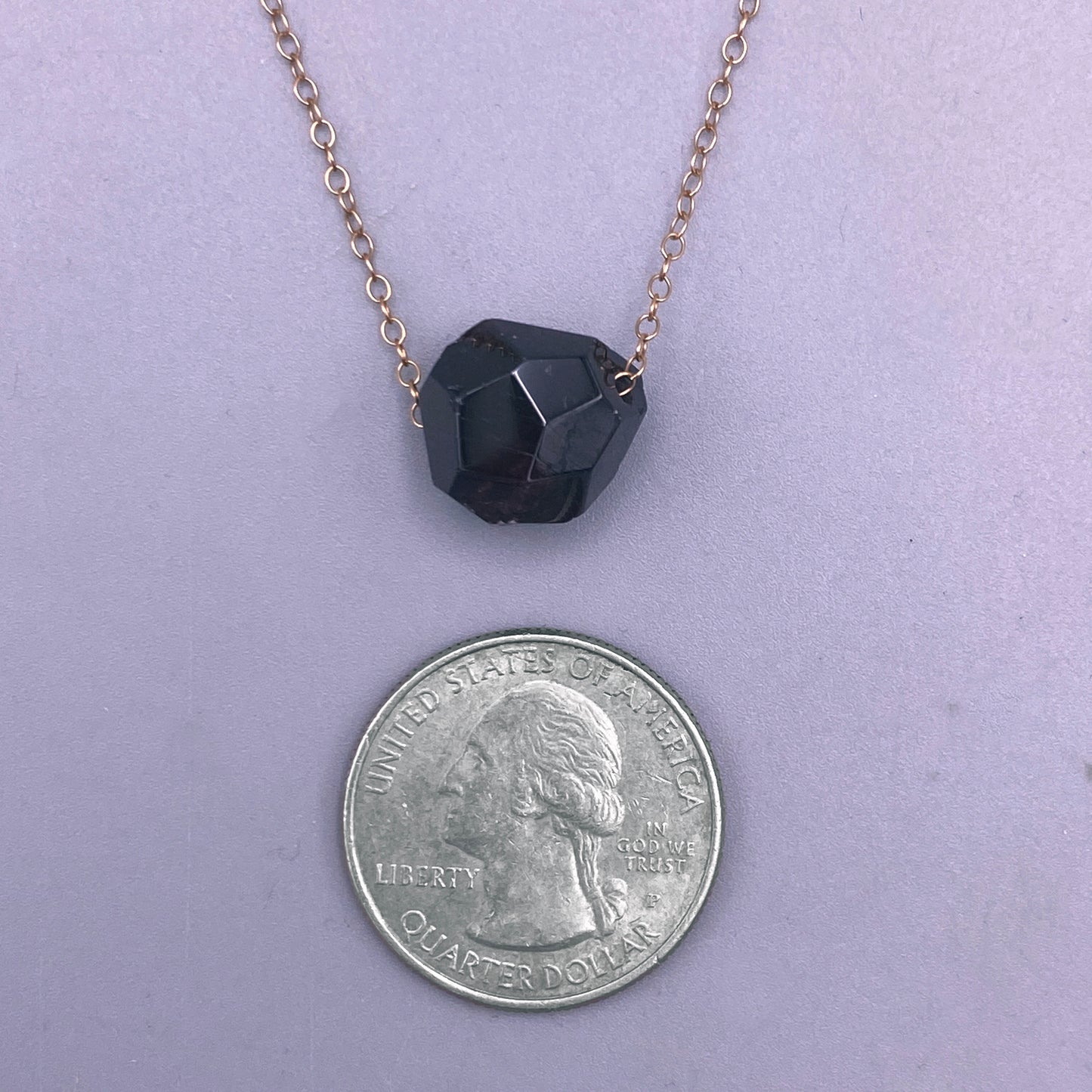 Garnetgemstone and Rose Gold Necklace
