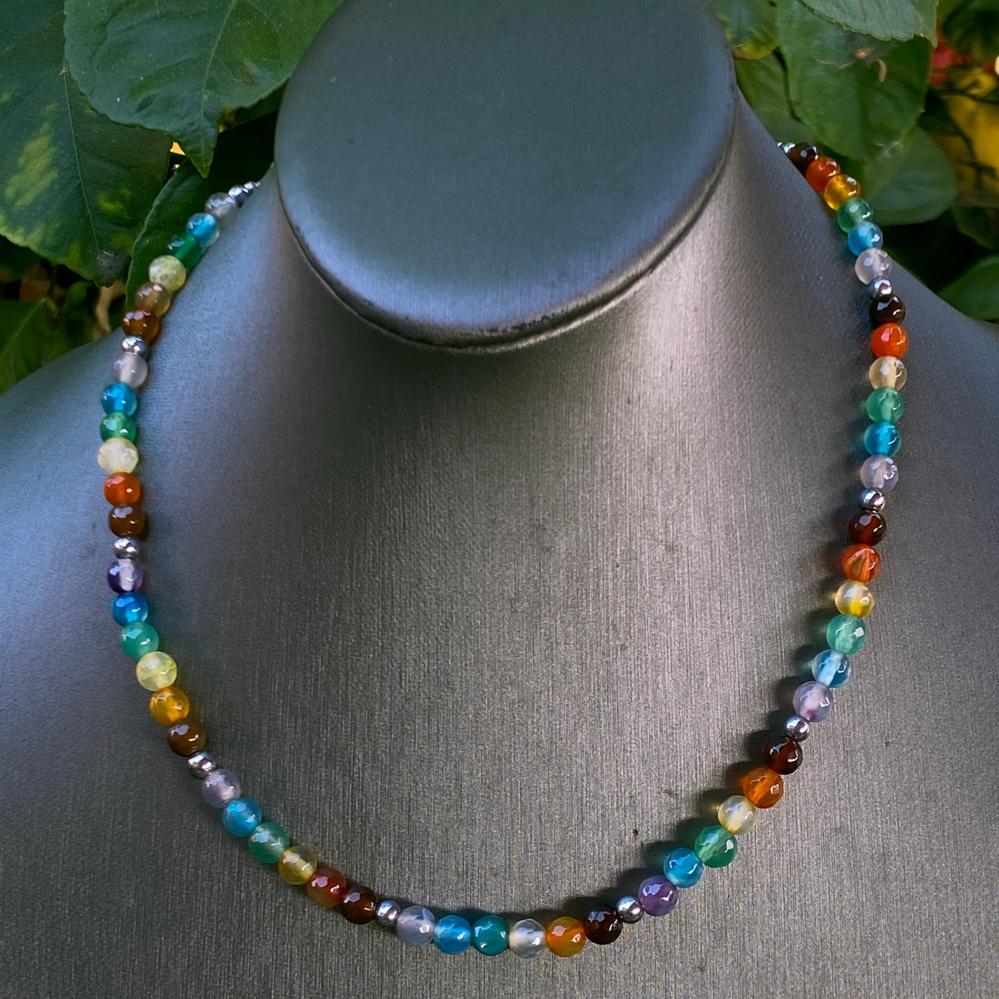 Rainbow Agate gemstone Necklace