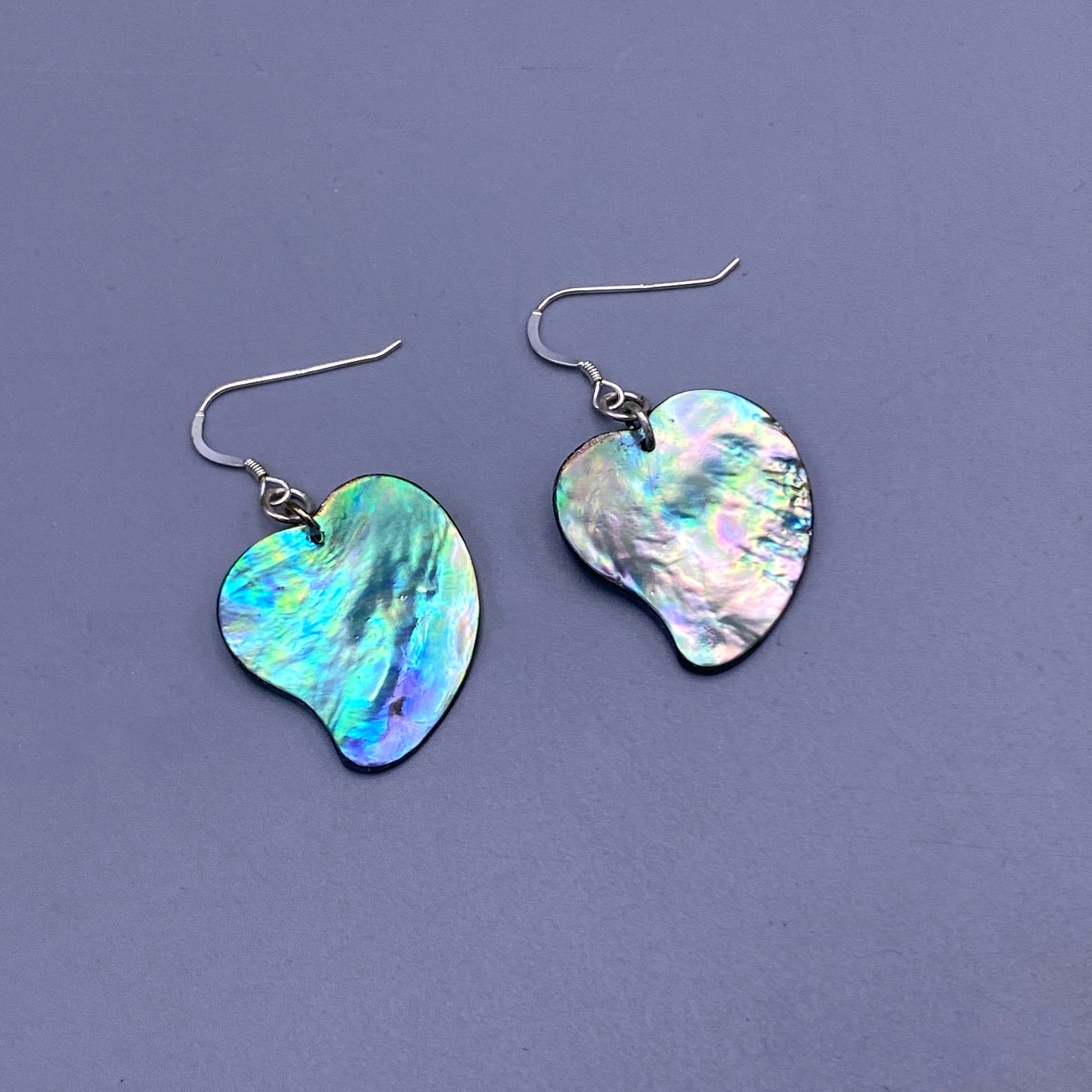 Abalone Shell Heart Earrings