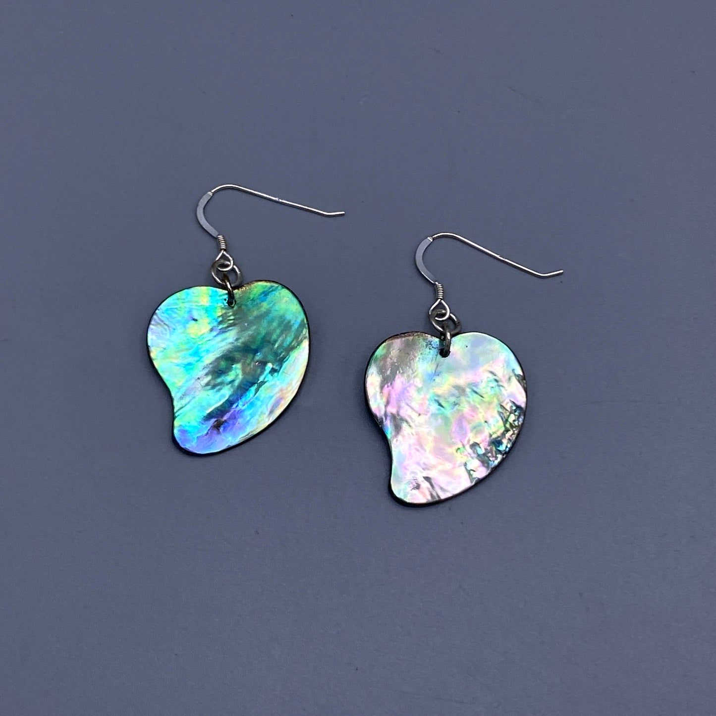 Abalone Shell Heart Earrings
