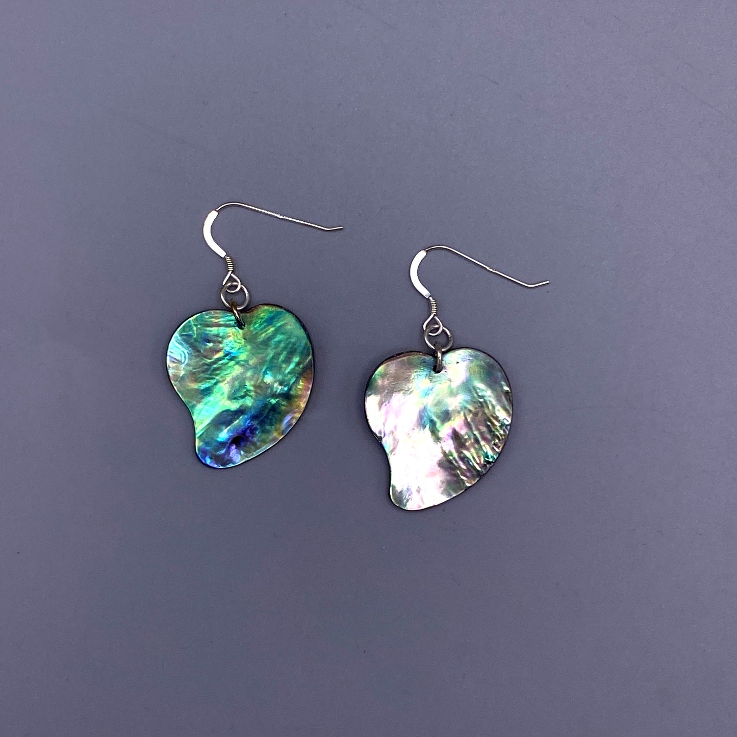 Abalone Shell Heart Earrings