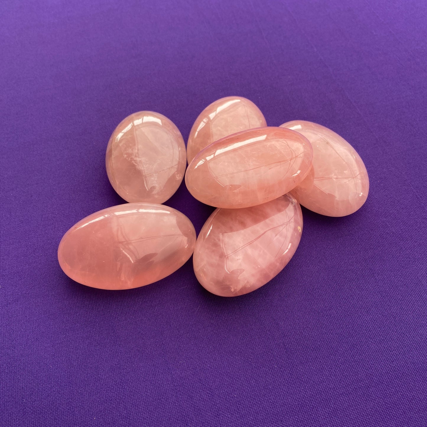 Rose Quartz Gemstone Palm Stone
