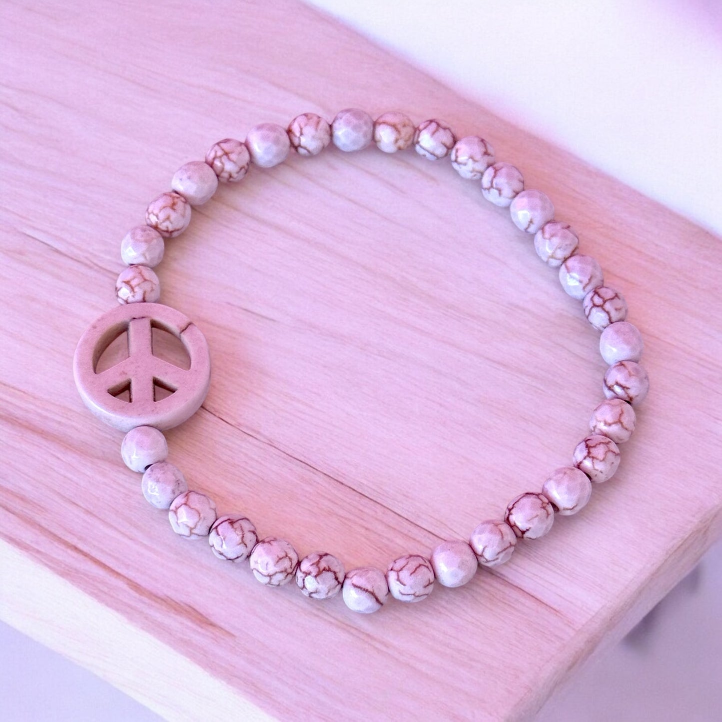 Peace Sign Bracelets gemstones