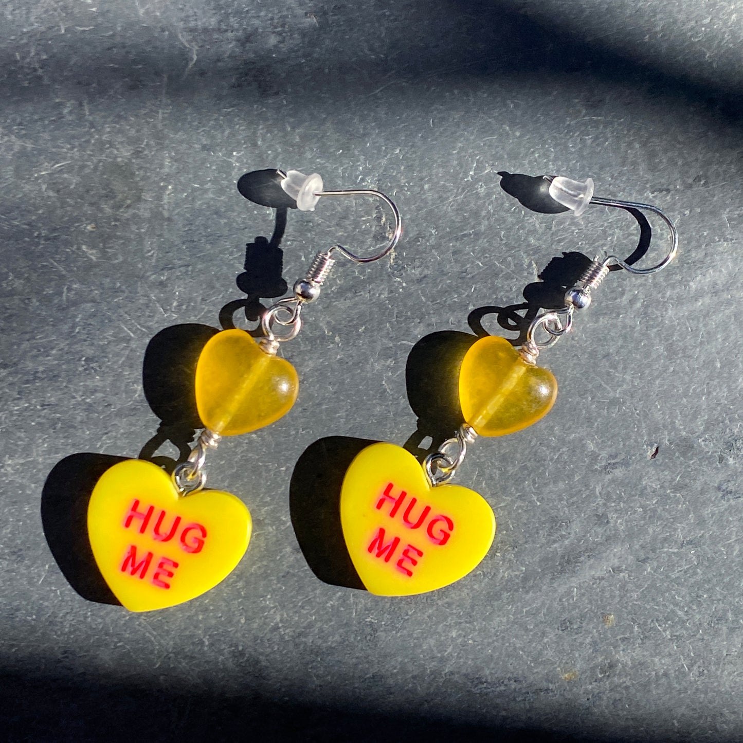 Candy Heart Dangle Earrings- Hug Me