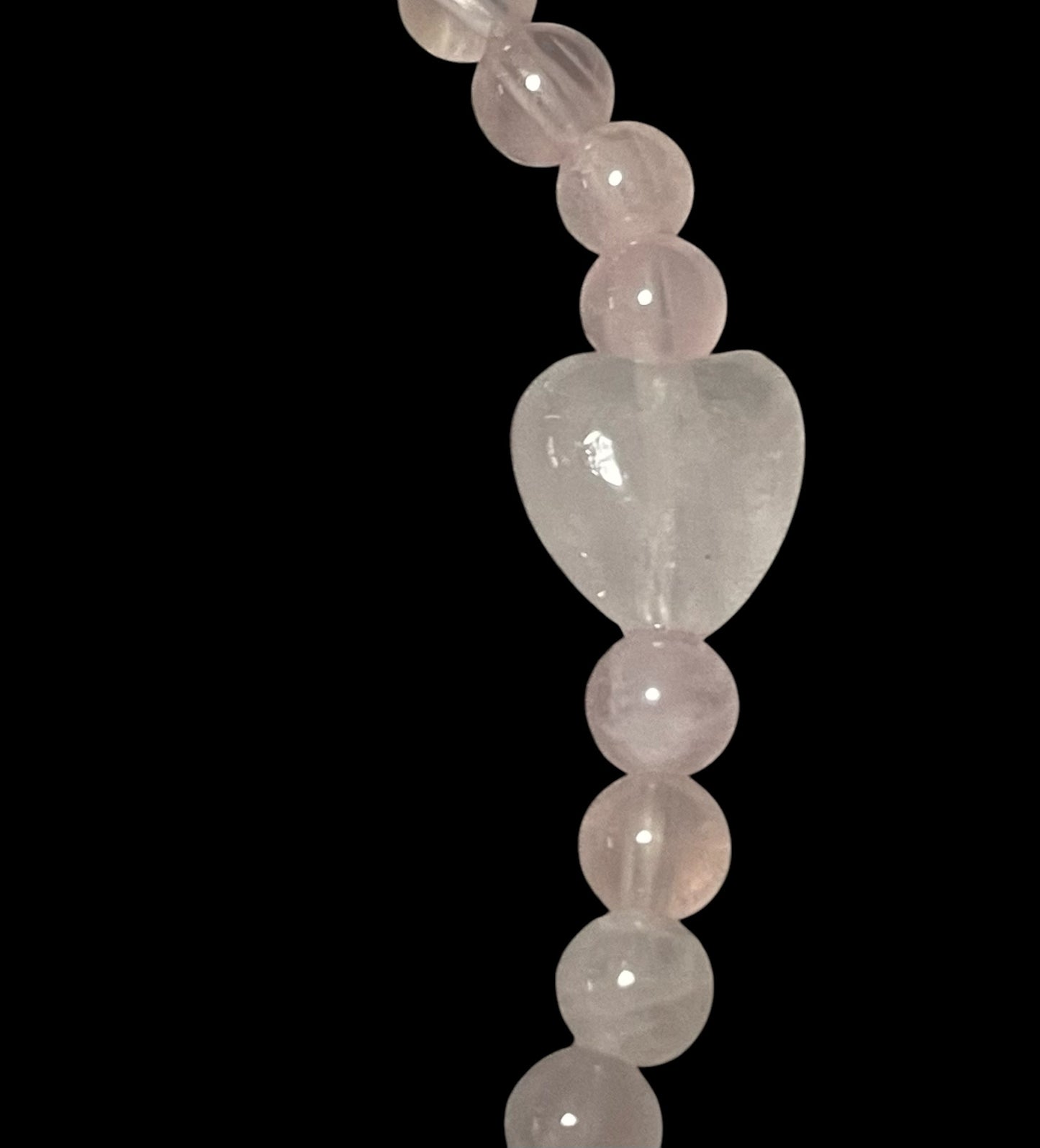 Rose Quartz Heart Bracelet
