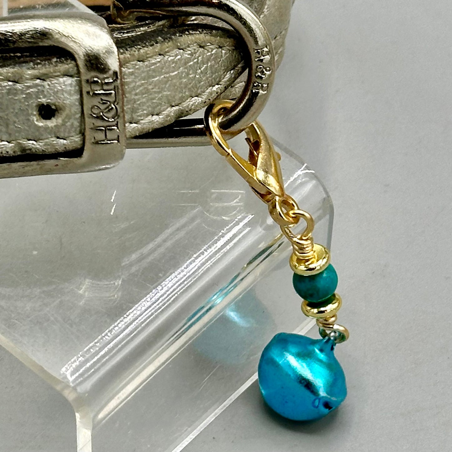 Jingle Bell and Gemstone Pet Collar Charms