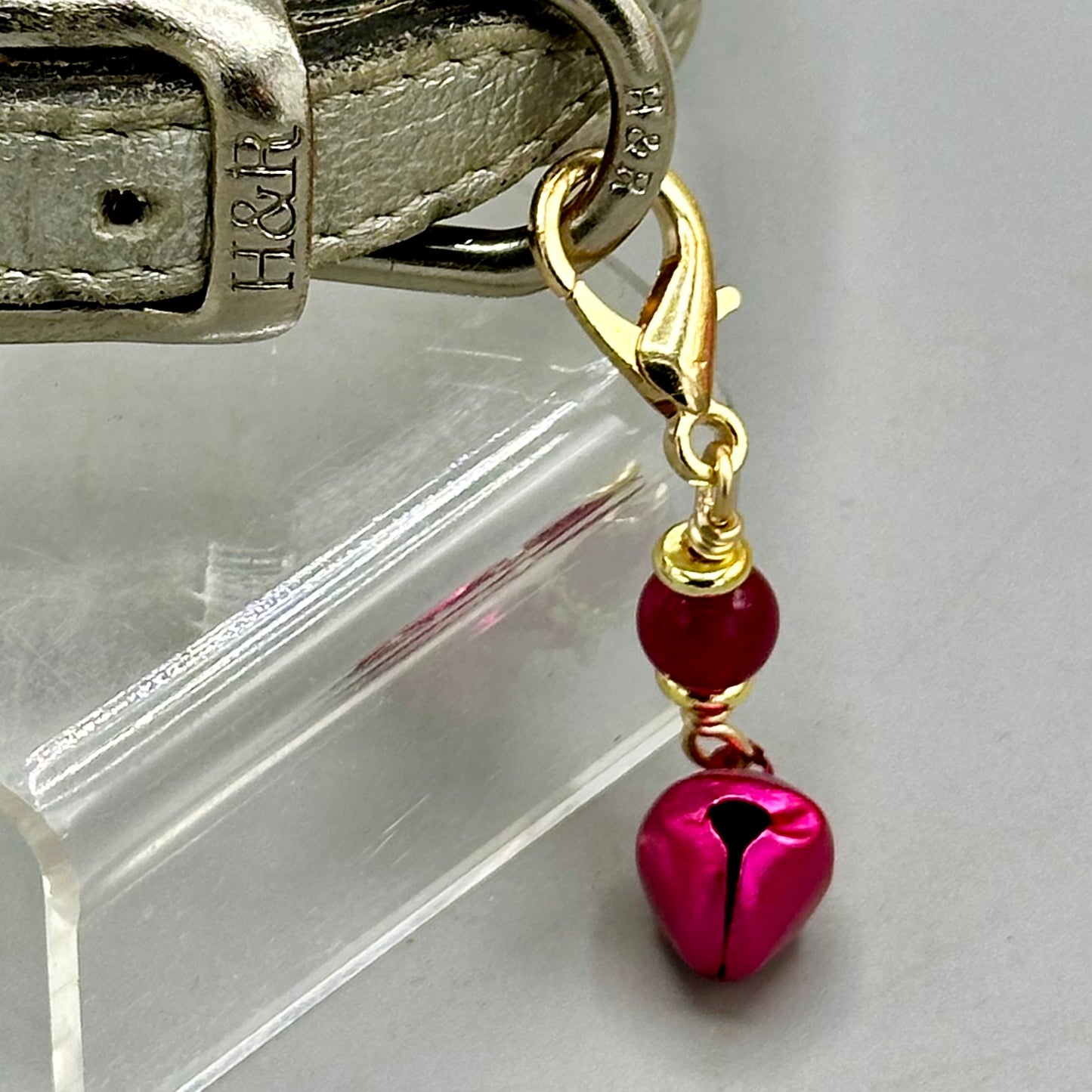 Jingle Bell and Gemstone Pet Collar Charms