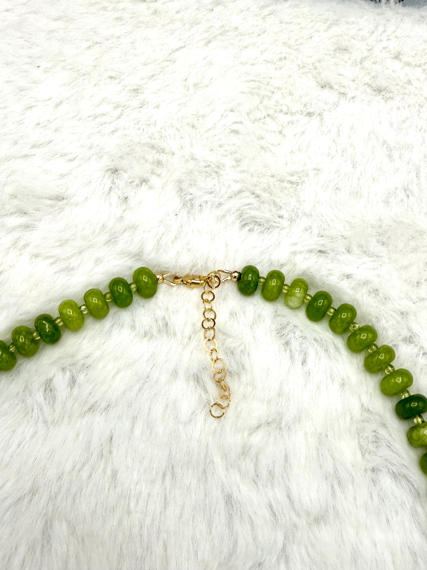 Peridot and Jade Necklace