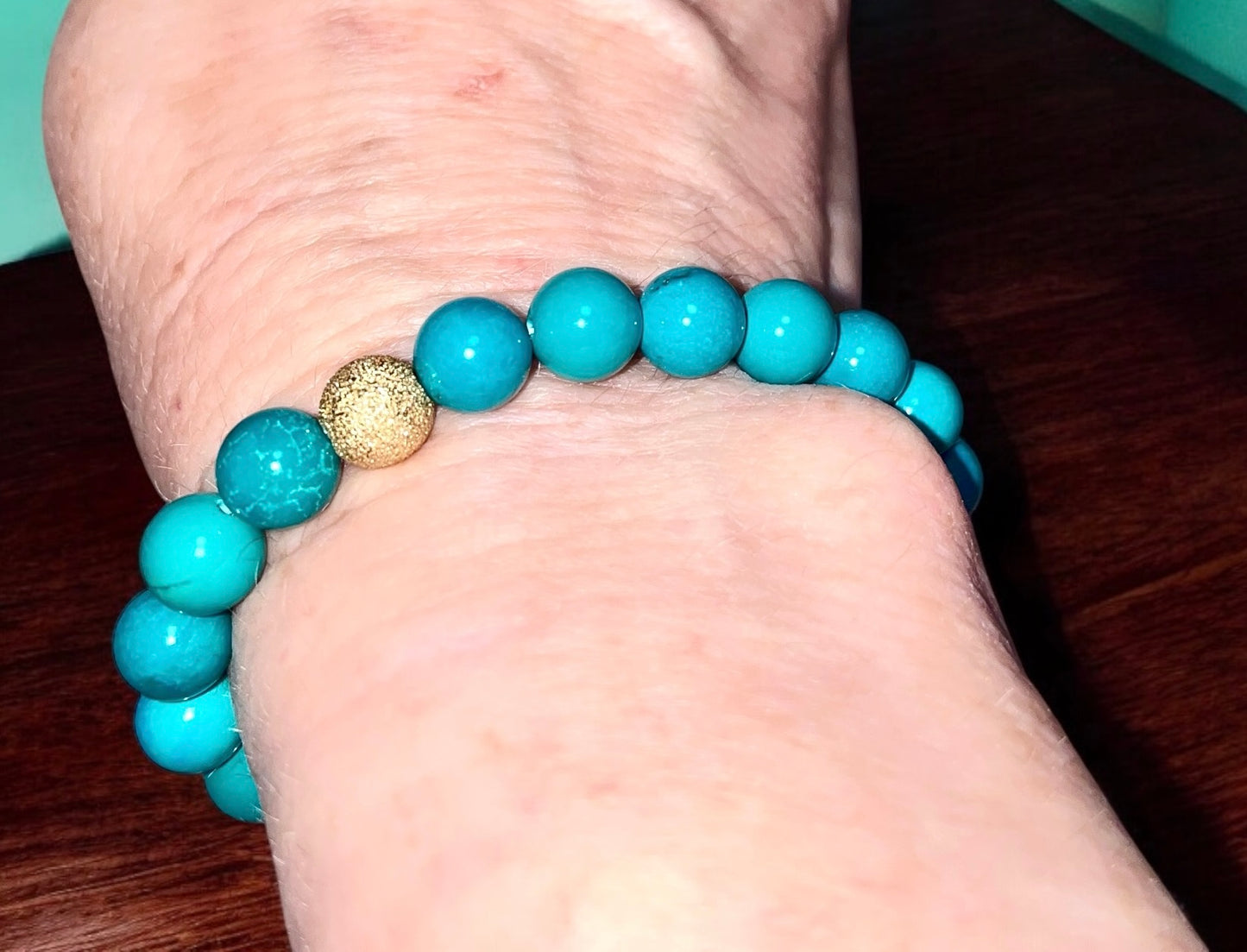 Turquoise and Gold Bracelet