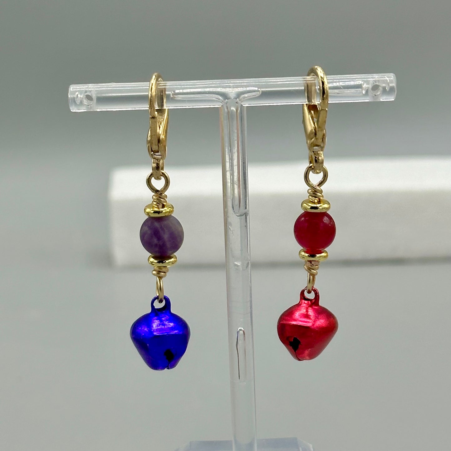 Jingle Bell and Gemstone Pet Collar Charms