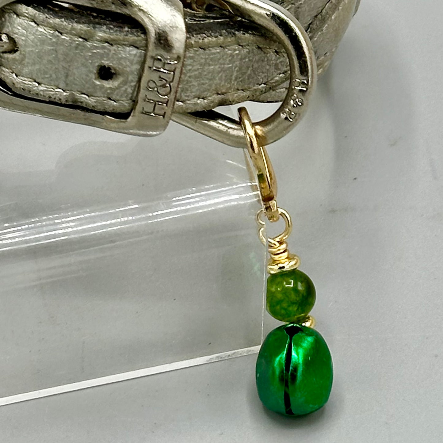 Jingle Bell and Gemstone Pet Collar Charms