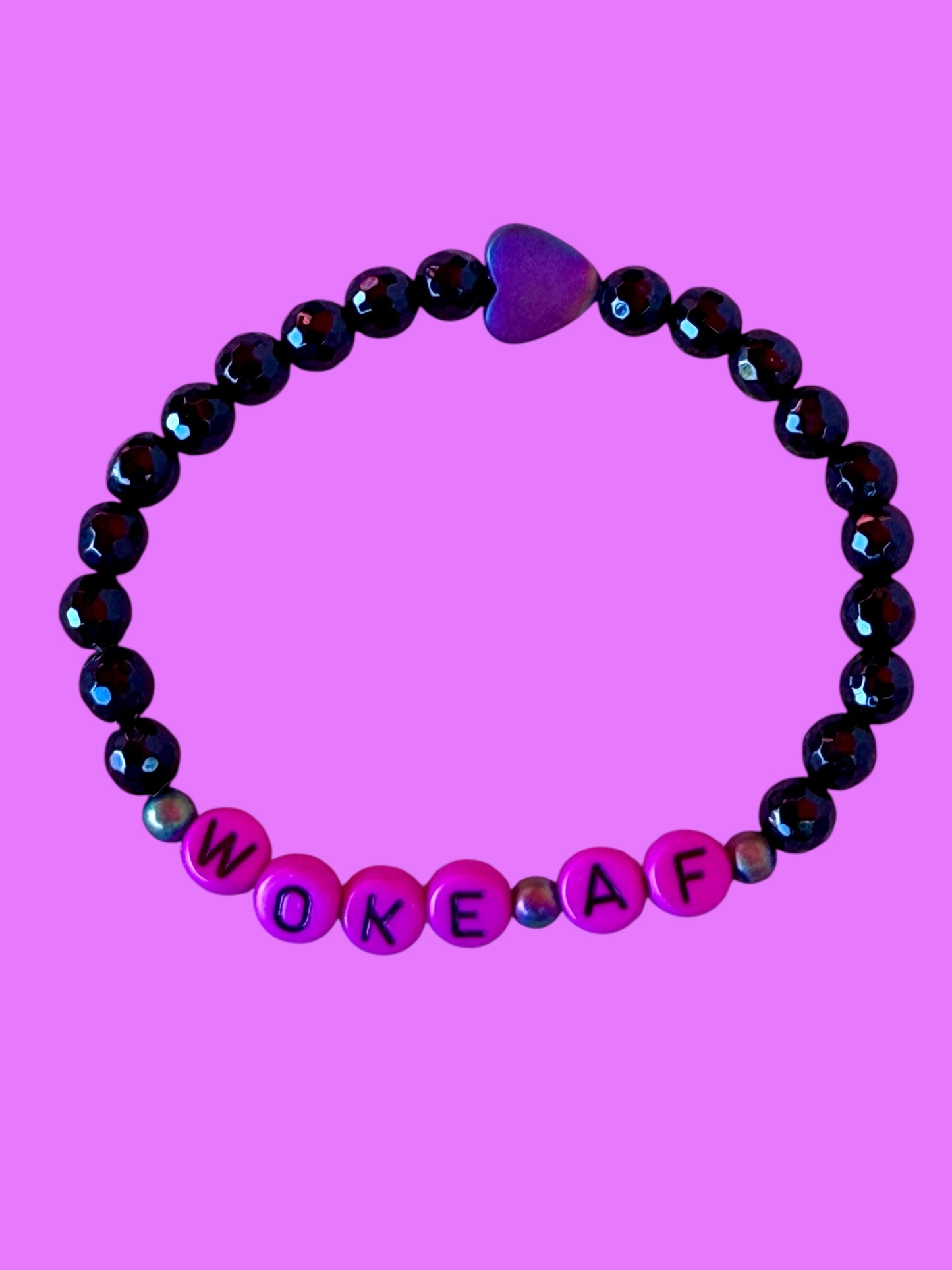 Woke AF Beaded Gemstone Bracelet