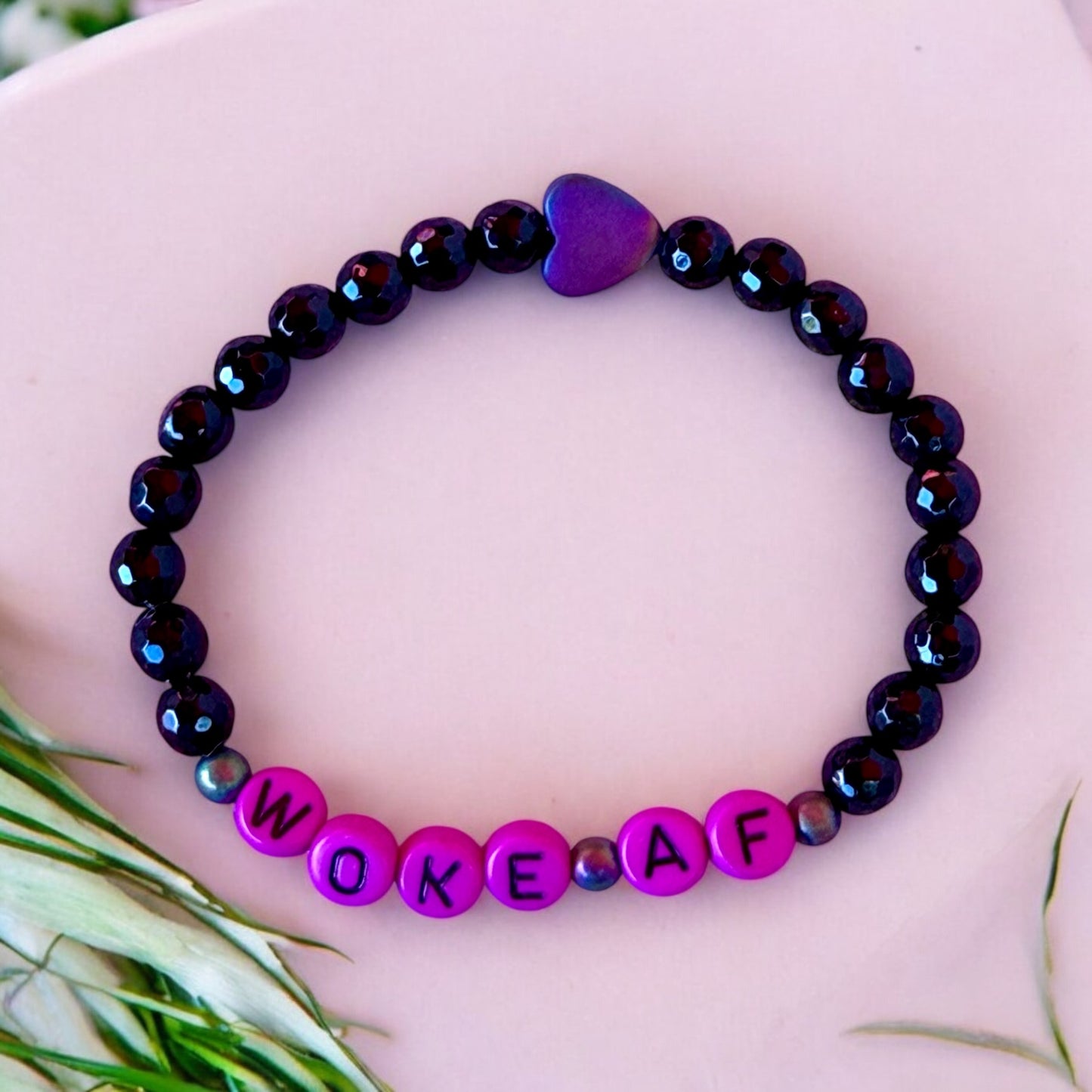 Woke AF Beaded Gemstone Bracelet