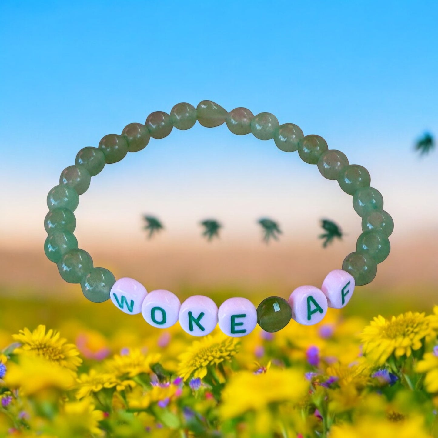 Woke AF Beaded Gemstone Bracelet