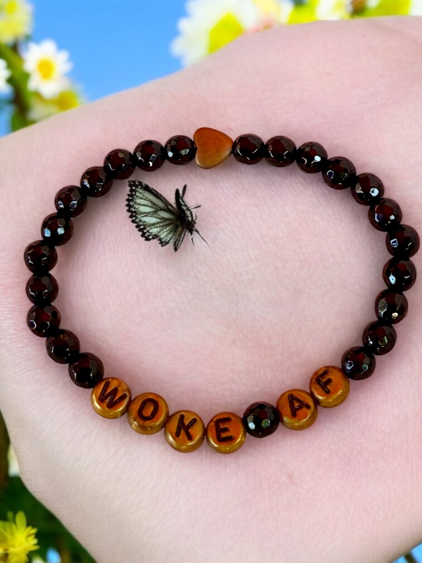 Woke AF Beaded Gemstone Bracelet