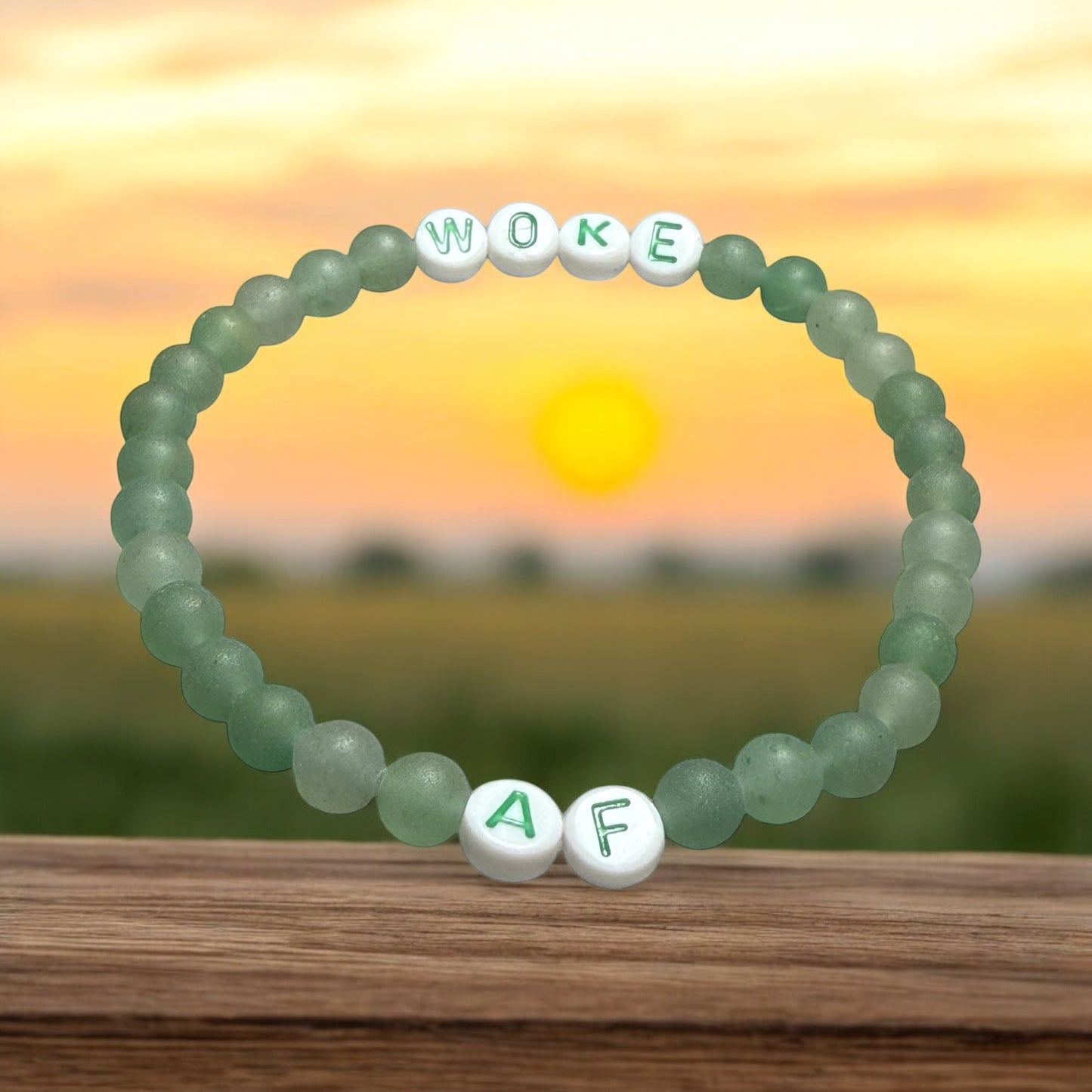 Woke AF Beaded Gemstone Bracelet