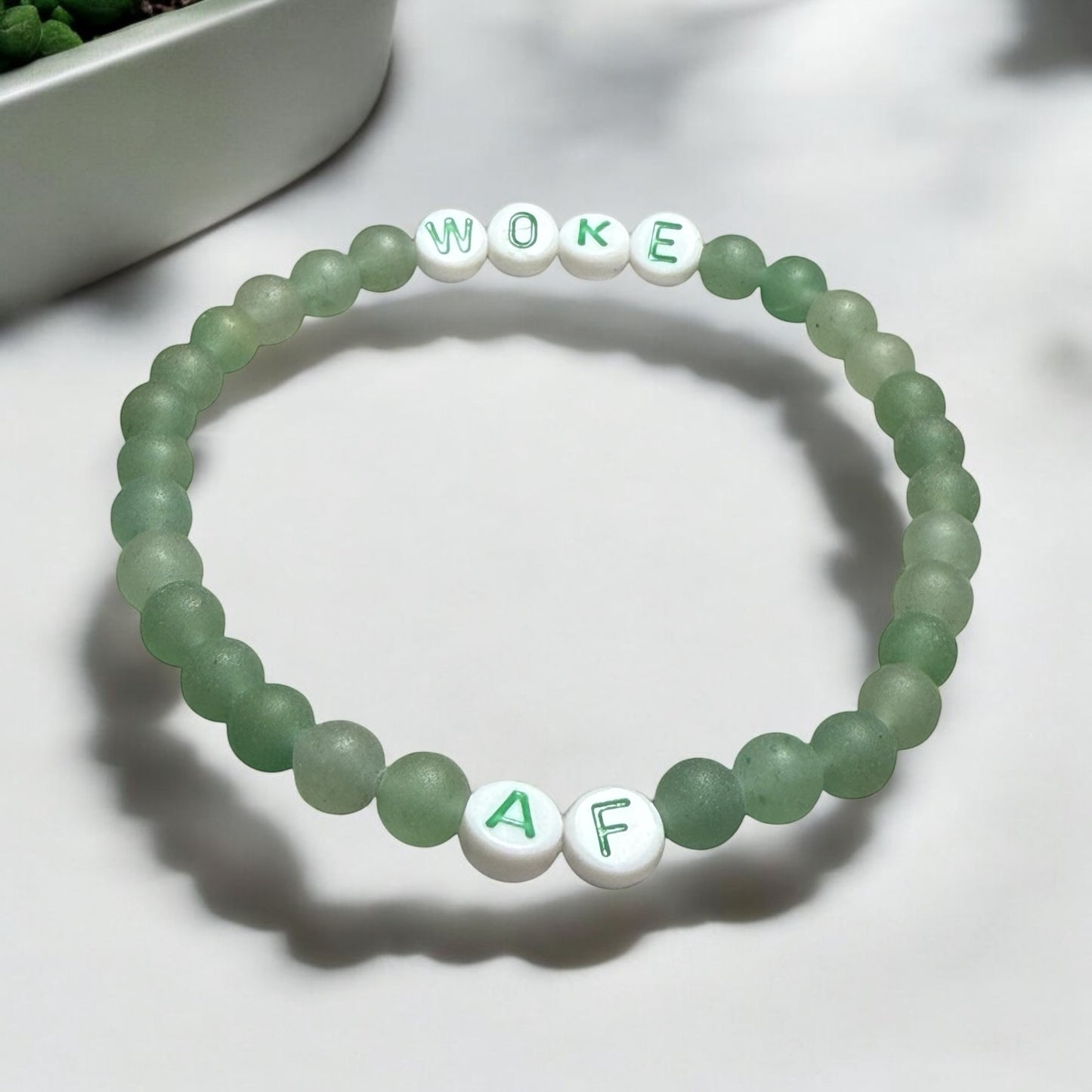 Woke AF Beaded Gemstone Bracelet