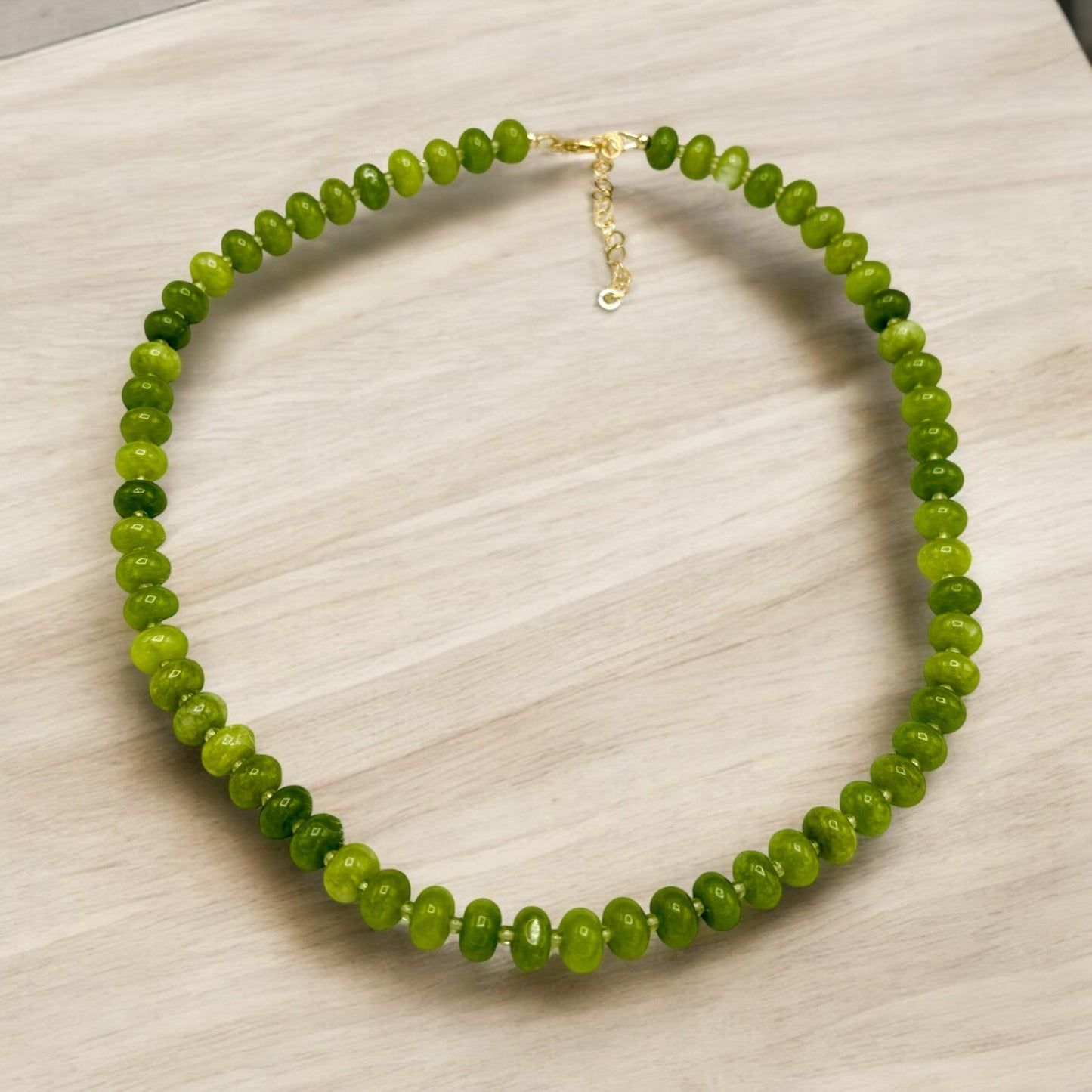 Peridot and Jade Necklace