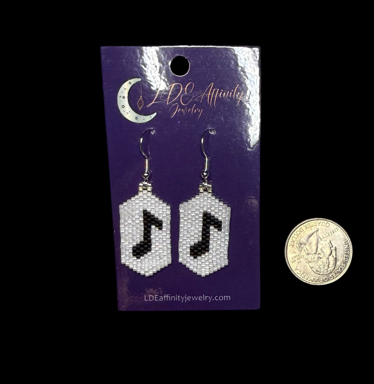 Music note earrings