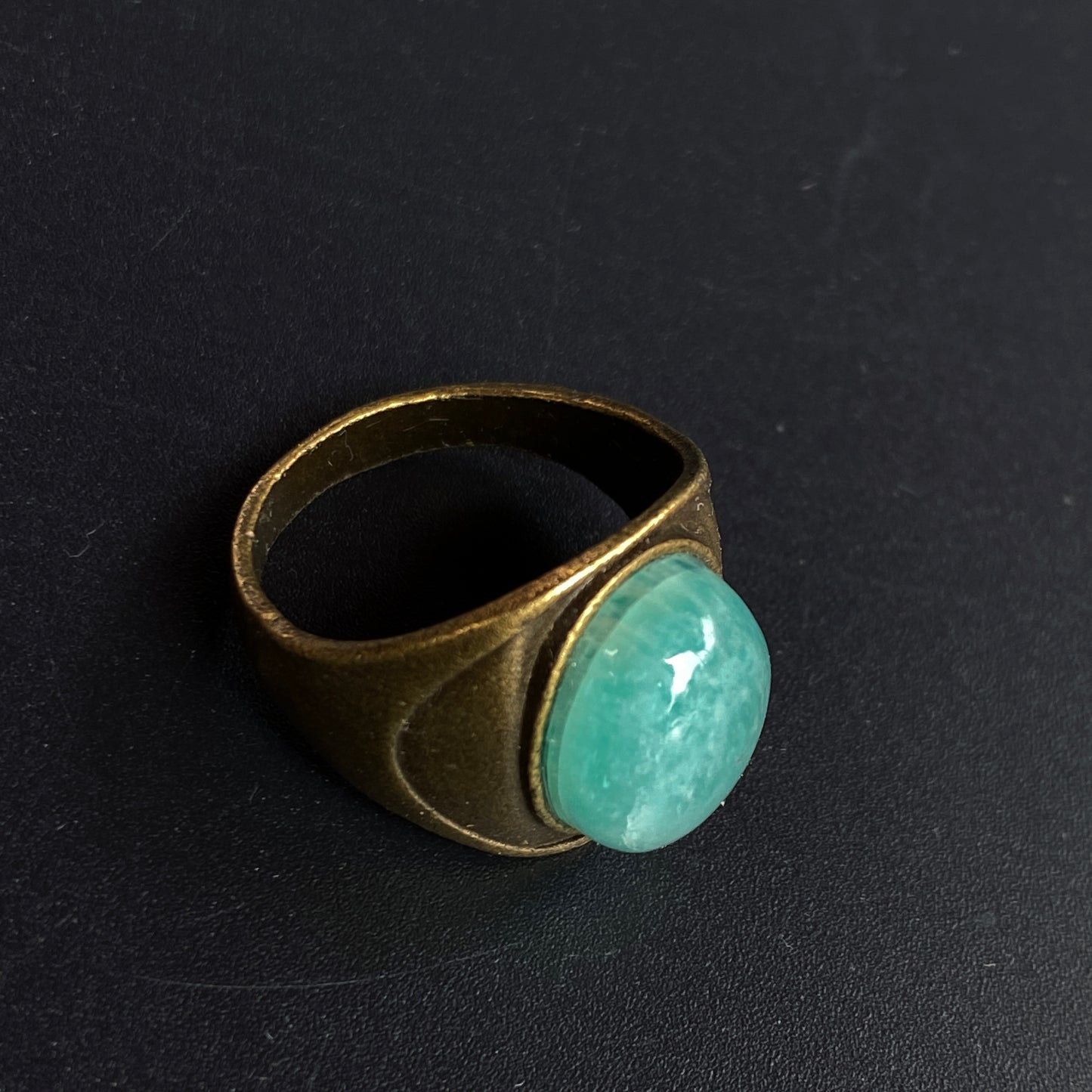 Gemstone Brass Rings