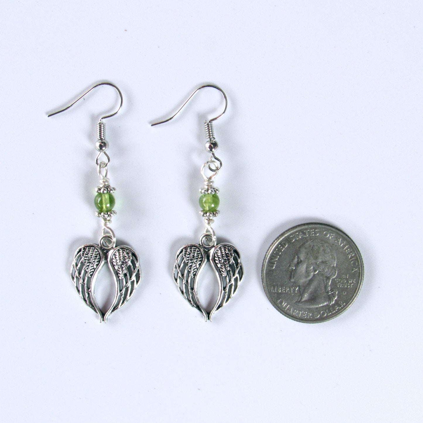 Peridot Wing Earrings