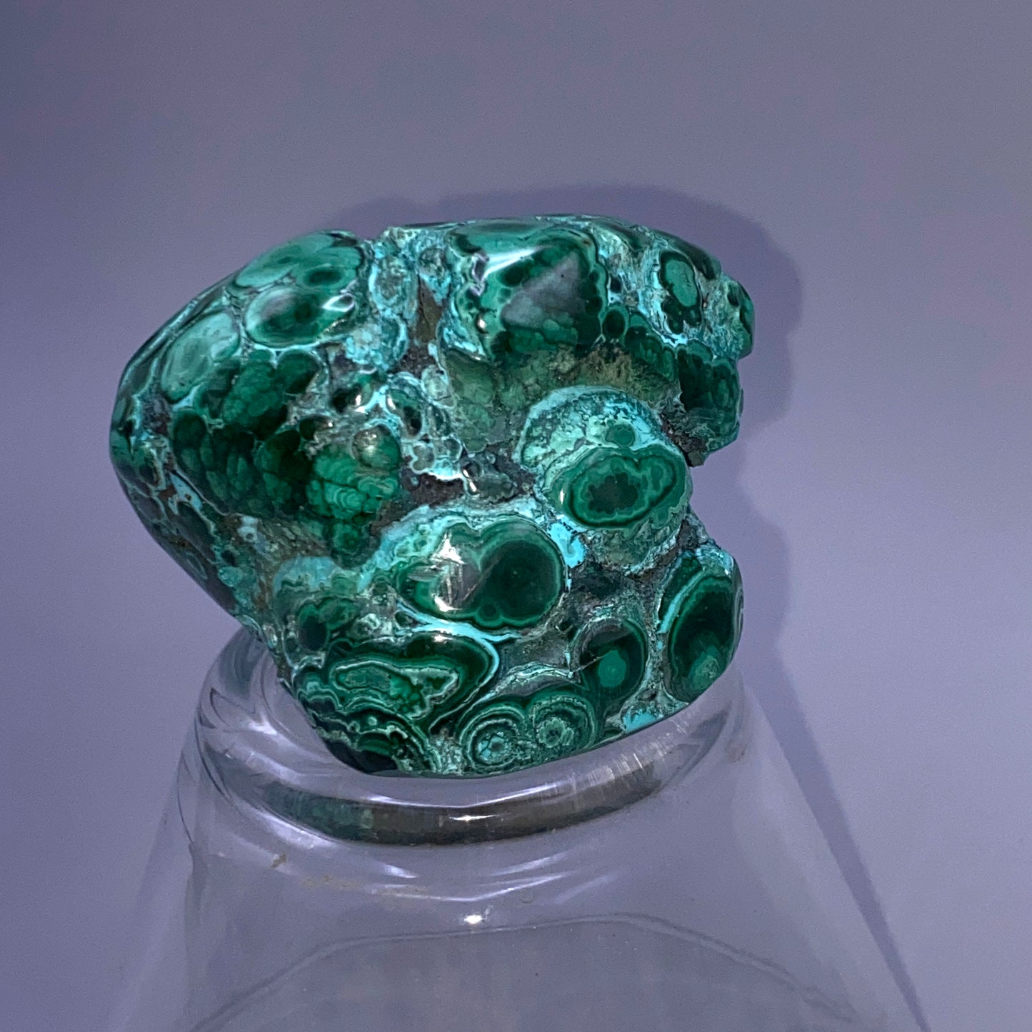 Rare Malachite Chrysocolla with Open Bullseye Crystal