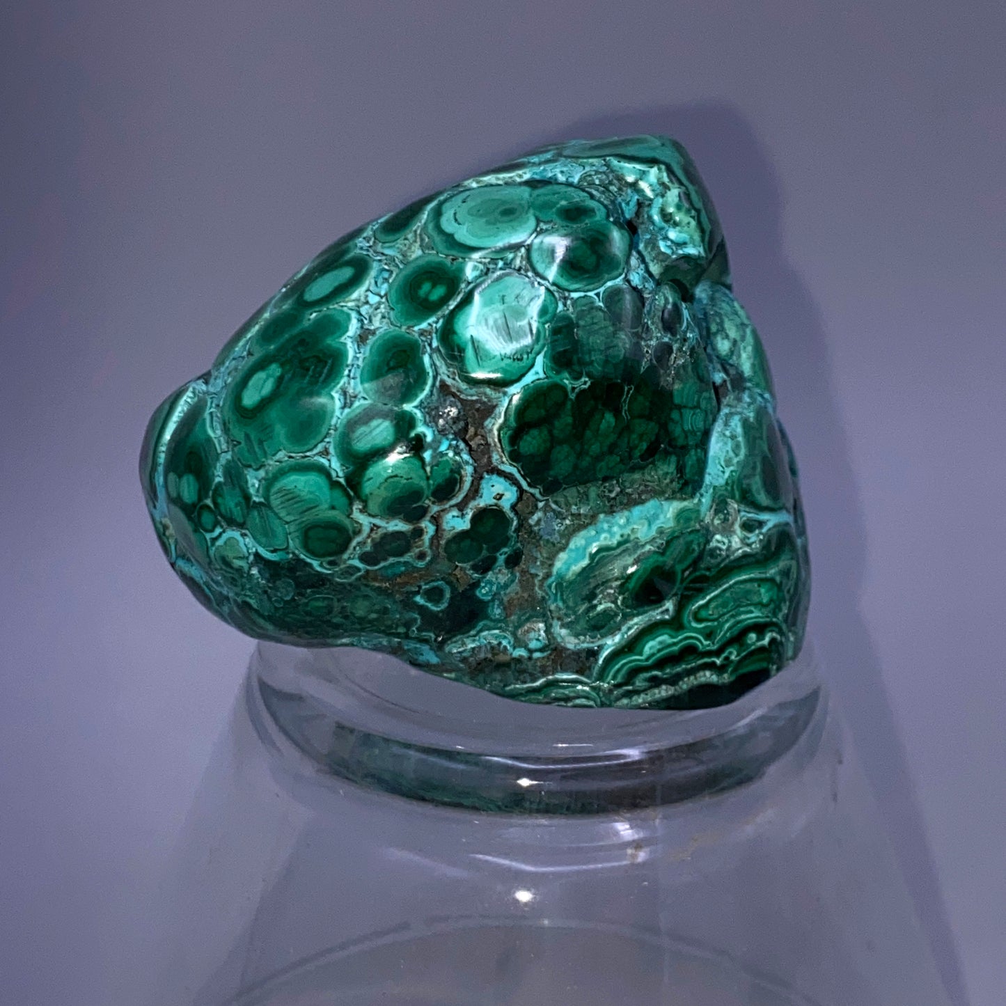 Rare Malachite Chrysocolla with Open Bullseye Crystal