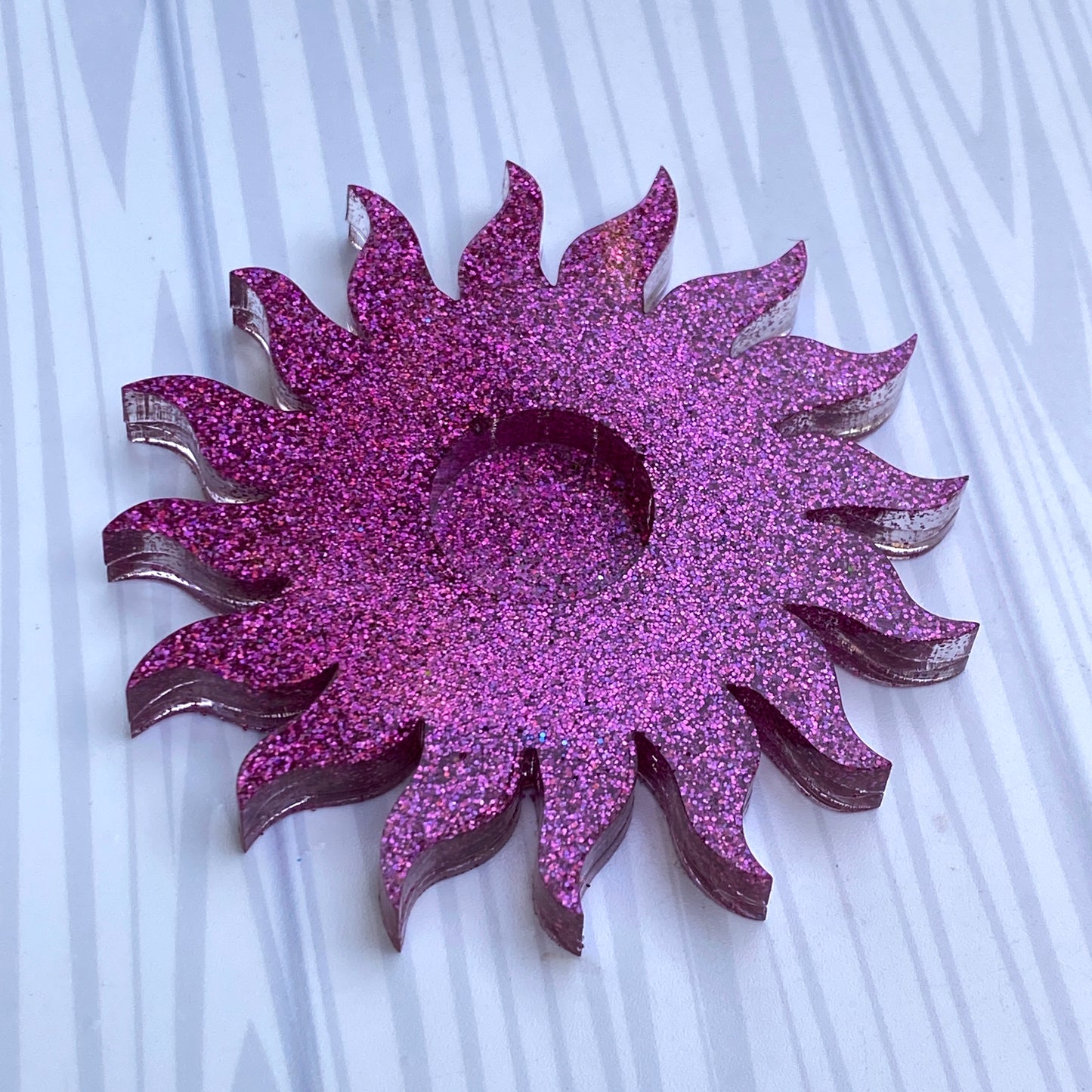 Poured Resin Sun Sphere Holder