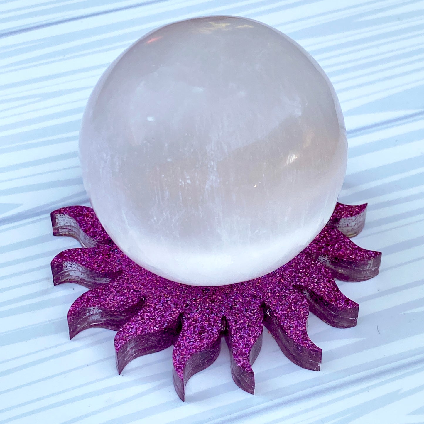 Poured Resin Sun Sphere Holder