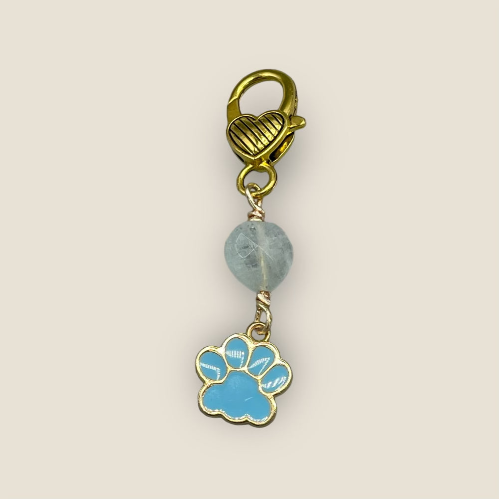 Gemstone Pet collar Charms with dog paw