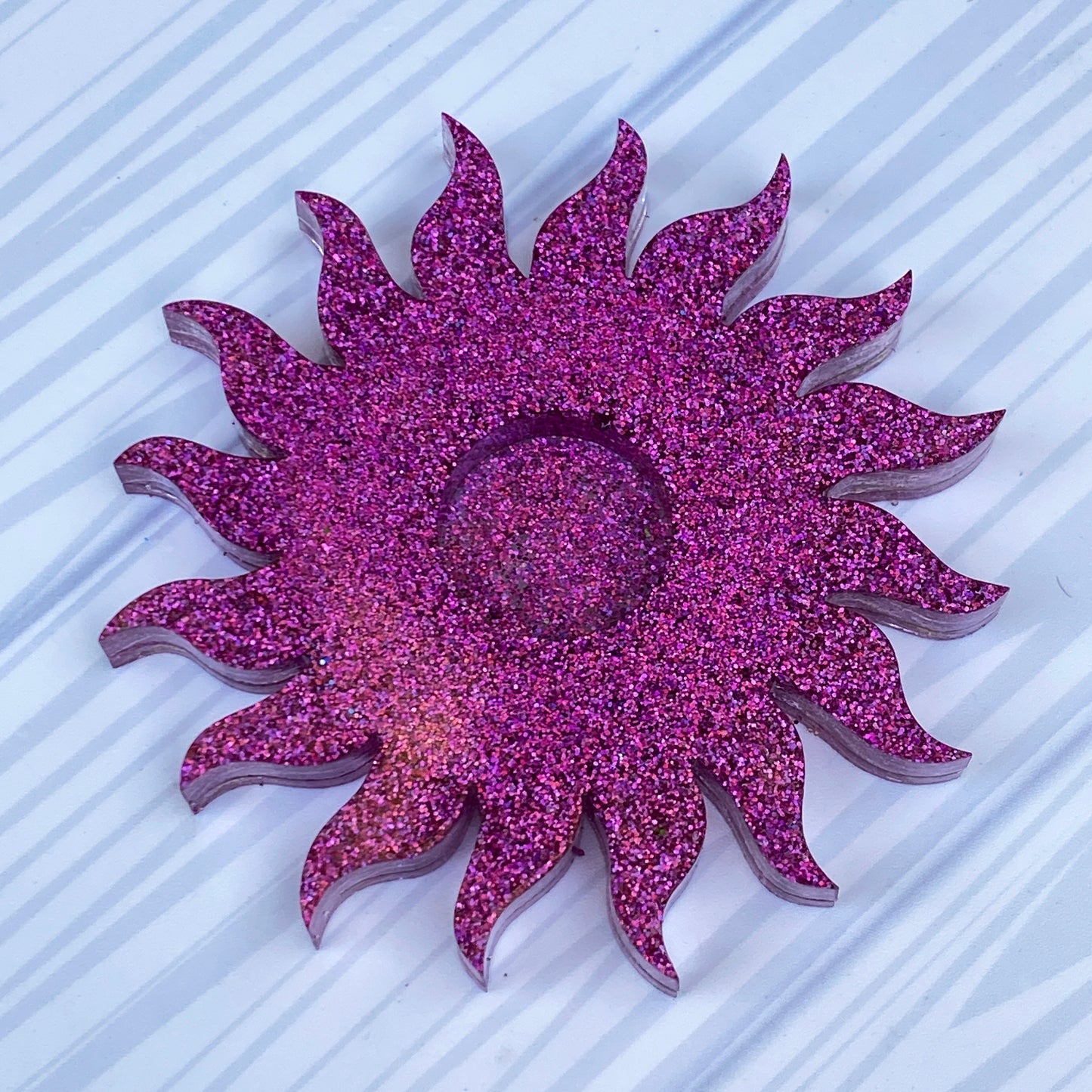 Poured Resin Sun Sphere Holder
