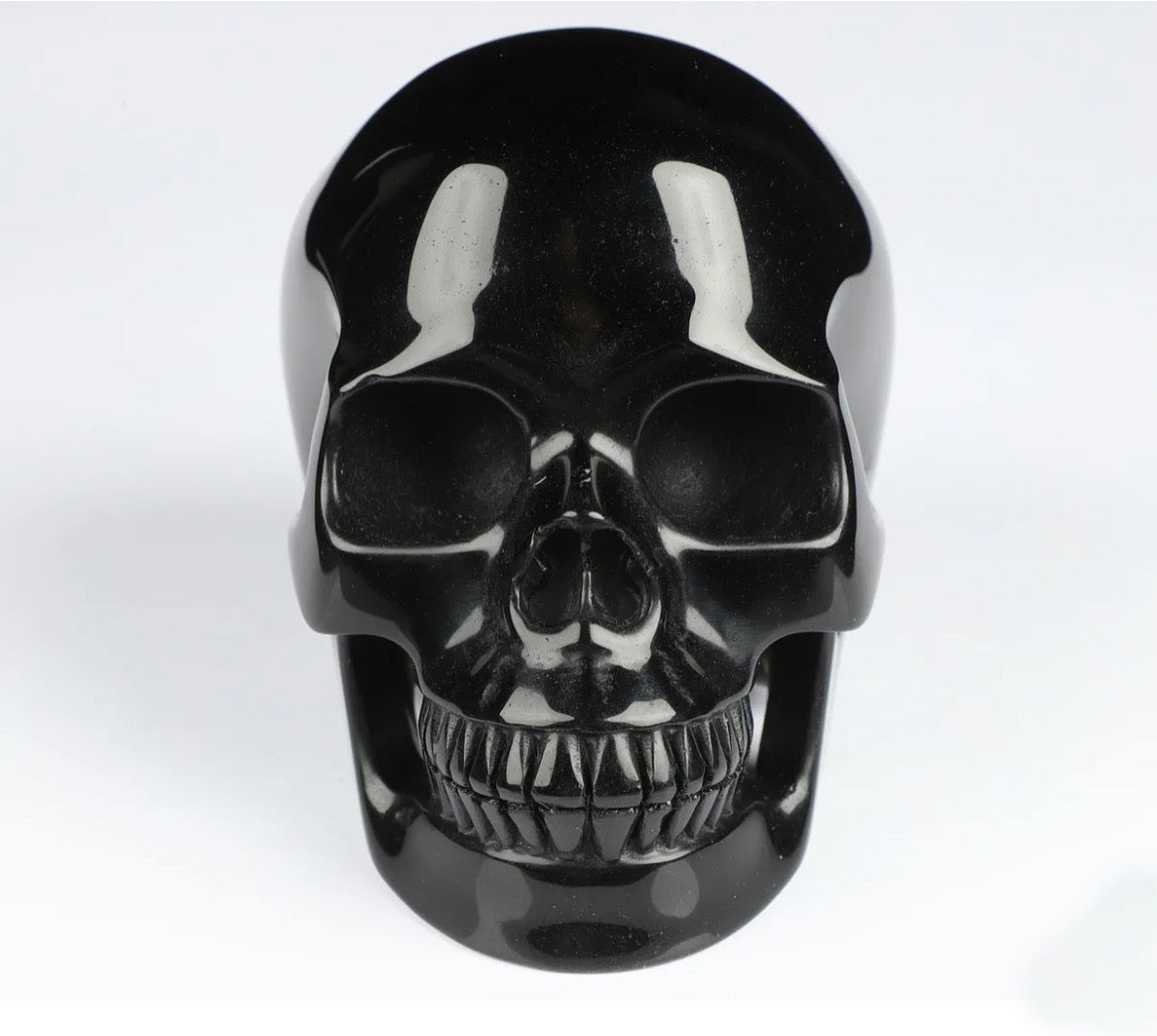 Black Obsidian Skull