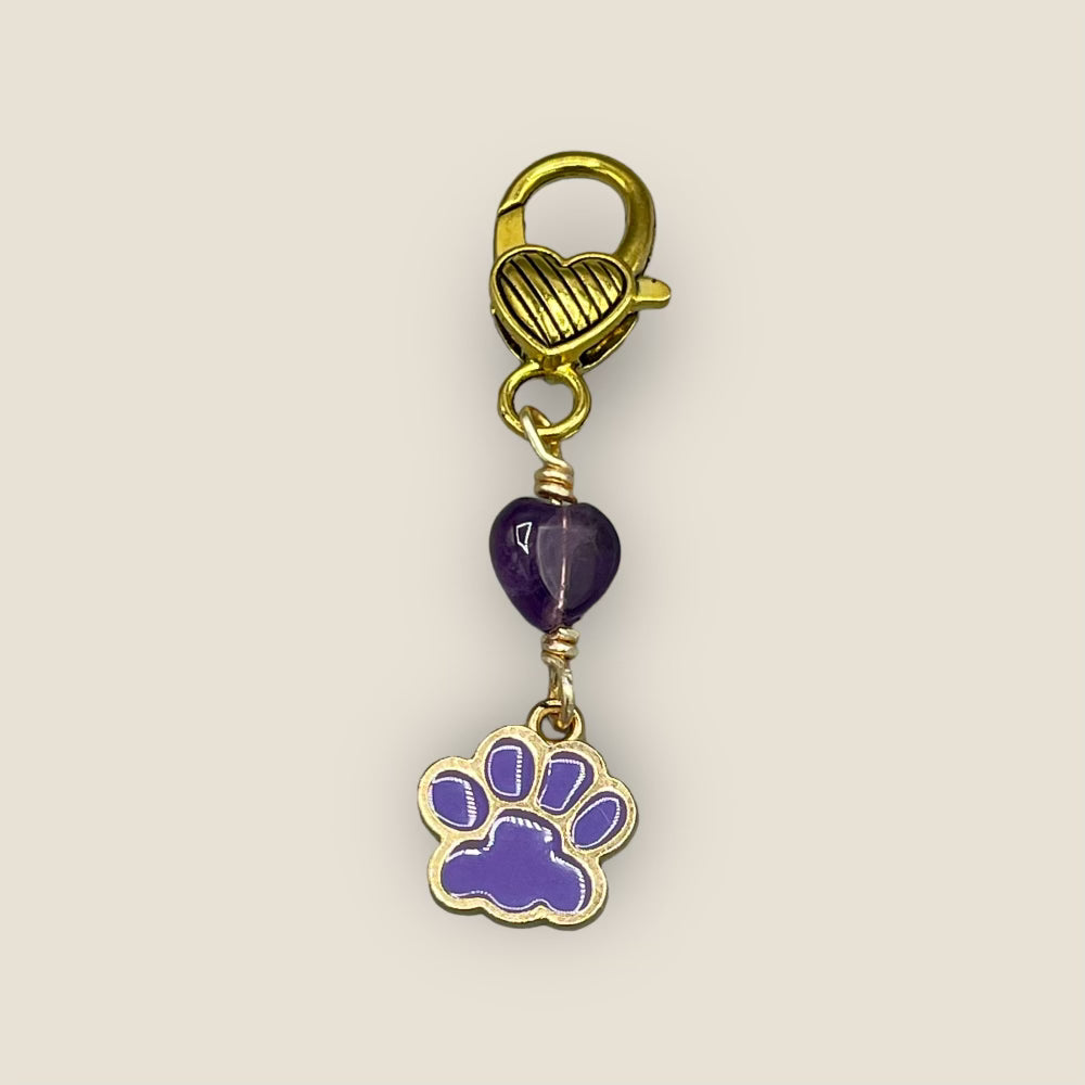 Gemstone Pet collar Charms with dog paw