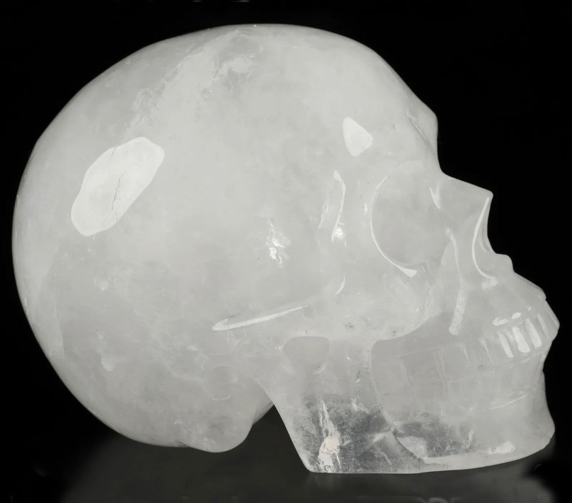 Large Quartz gemstone Skull