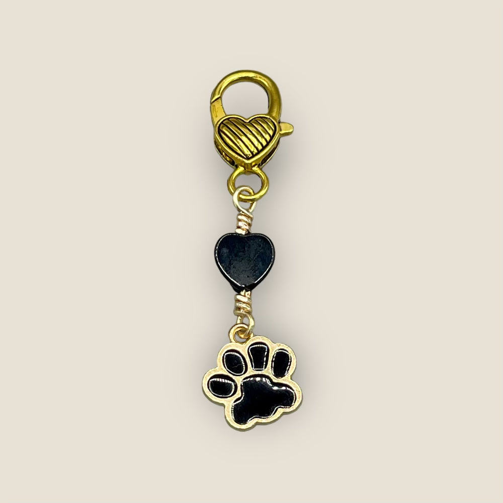 Gemstone Pet collar Charms with dog paw