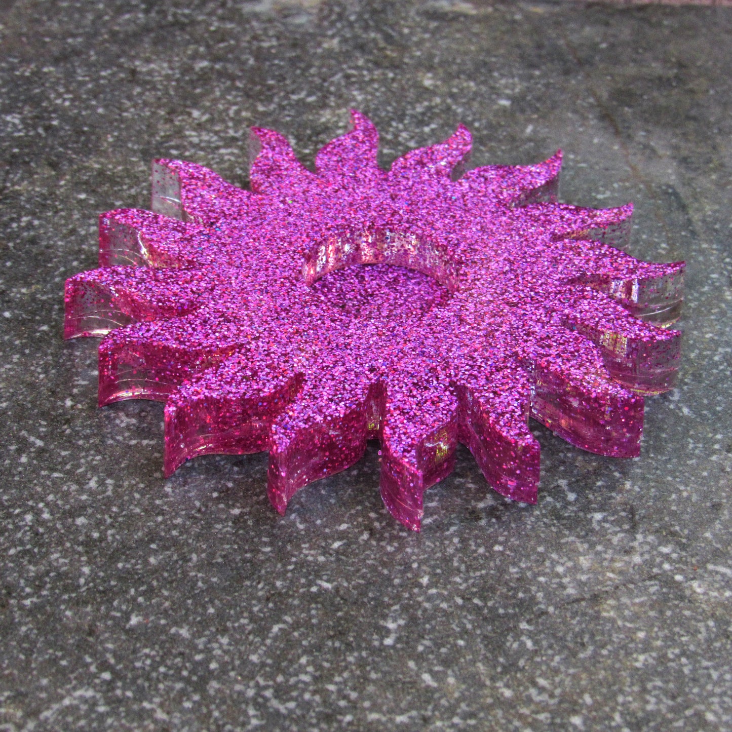 Poured Resin Sun Sphere Holder