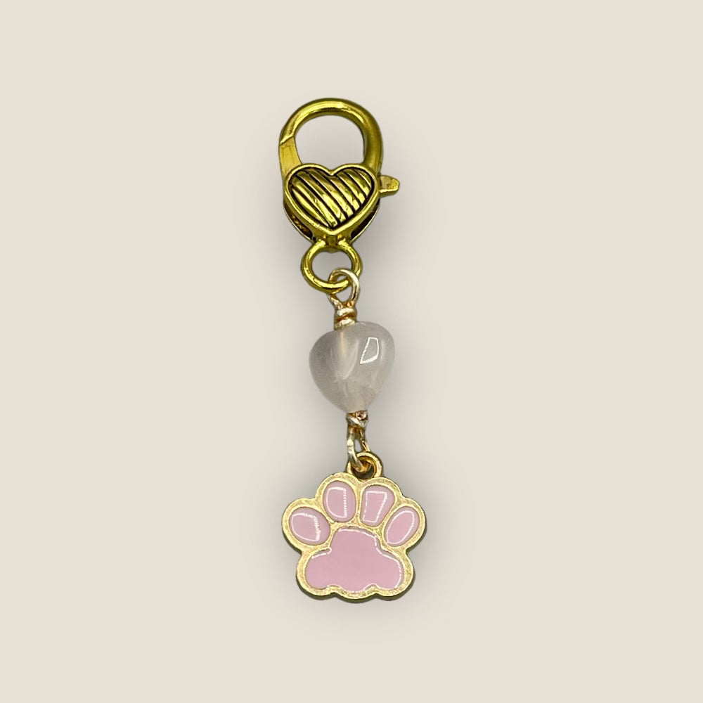Gemstone Pet collar Charms with dog paw