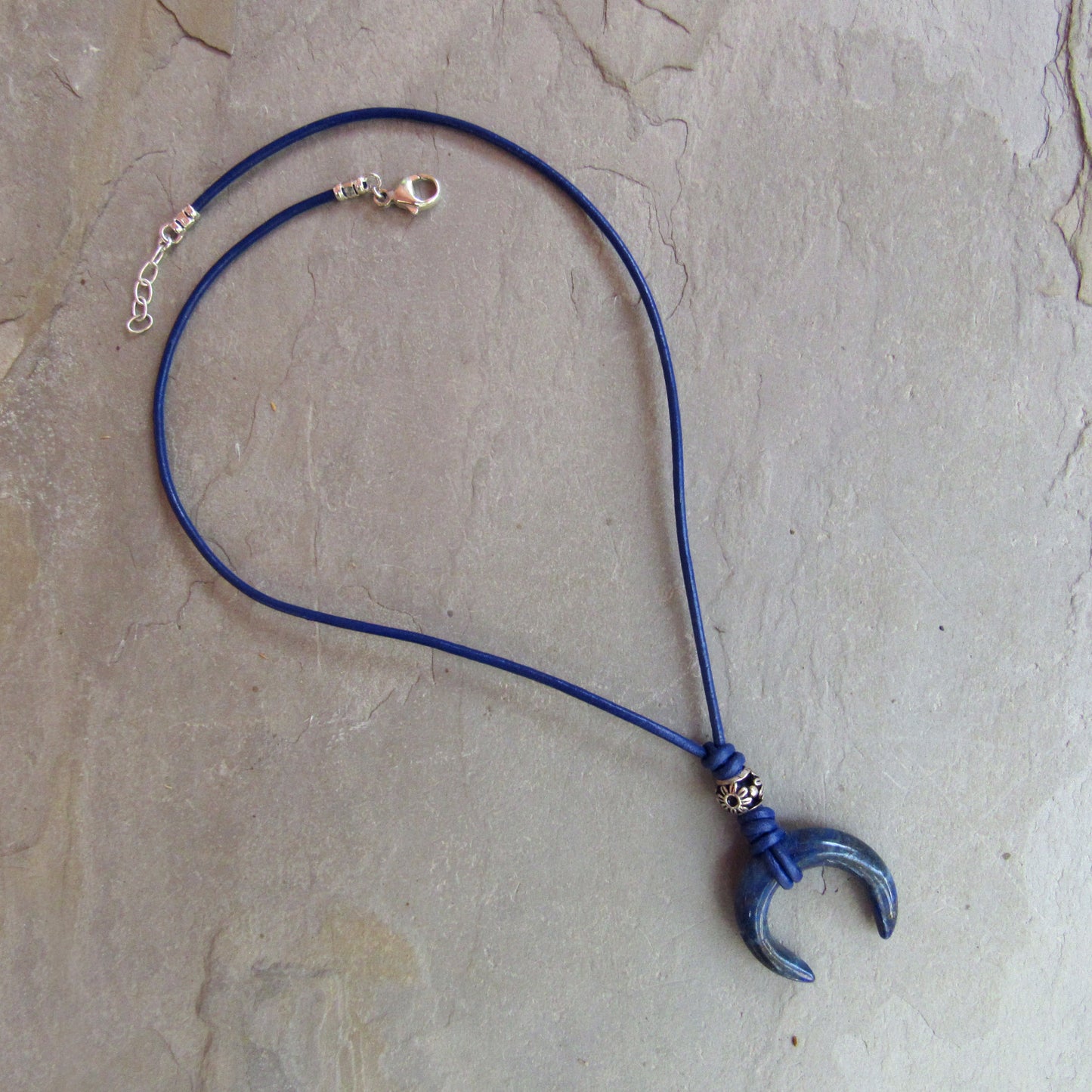Women's Leather and Gemstone neckalces with silver accents and findings