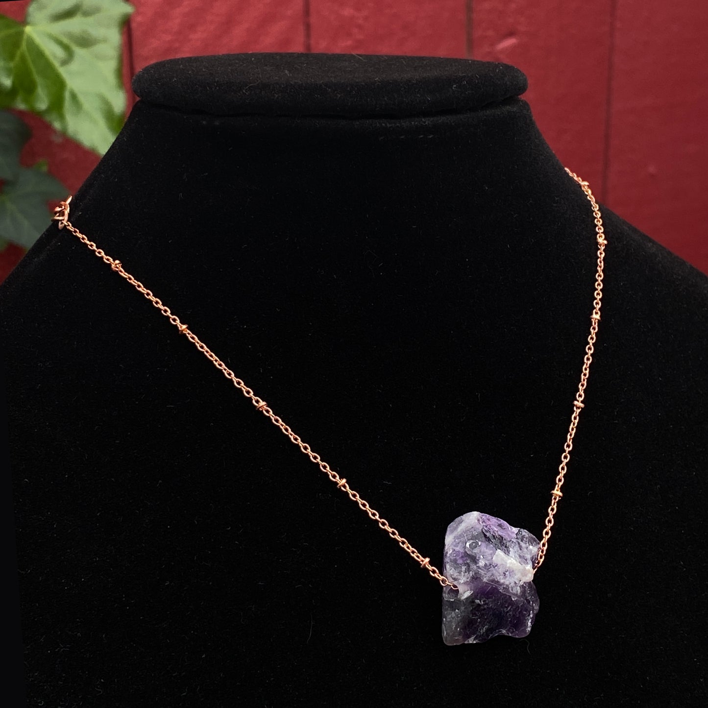Raw Amethyst Choker Necklace
