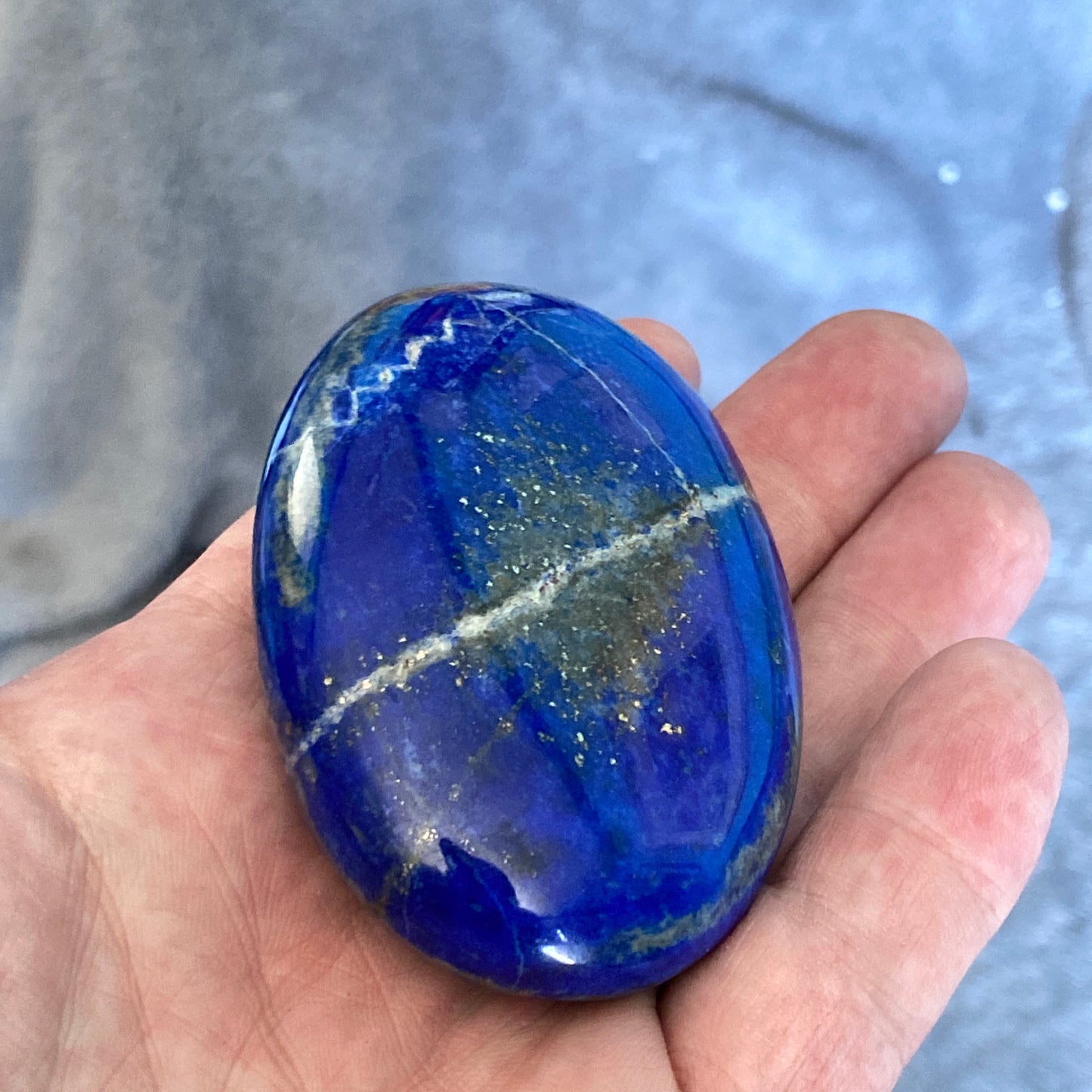 Lapis Lazuli gemstone Galaxy healing energy Palm Stones