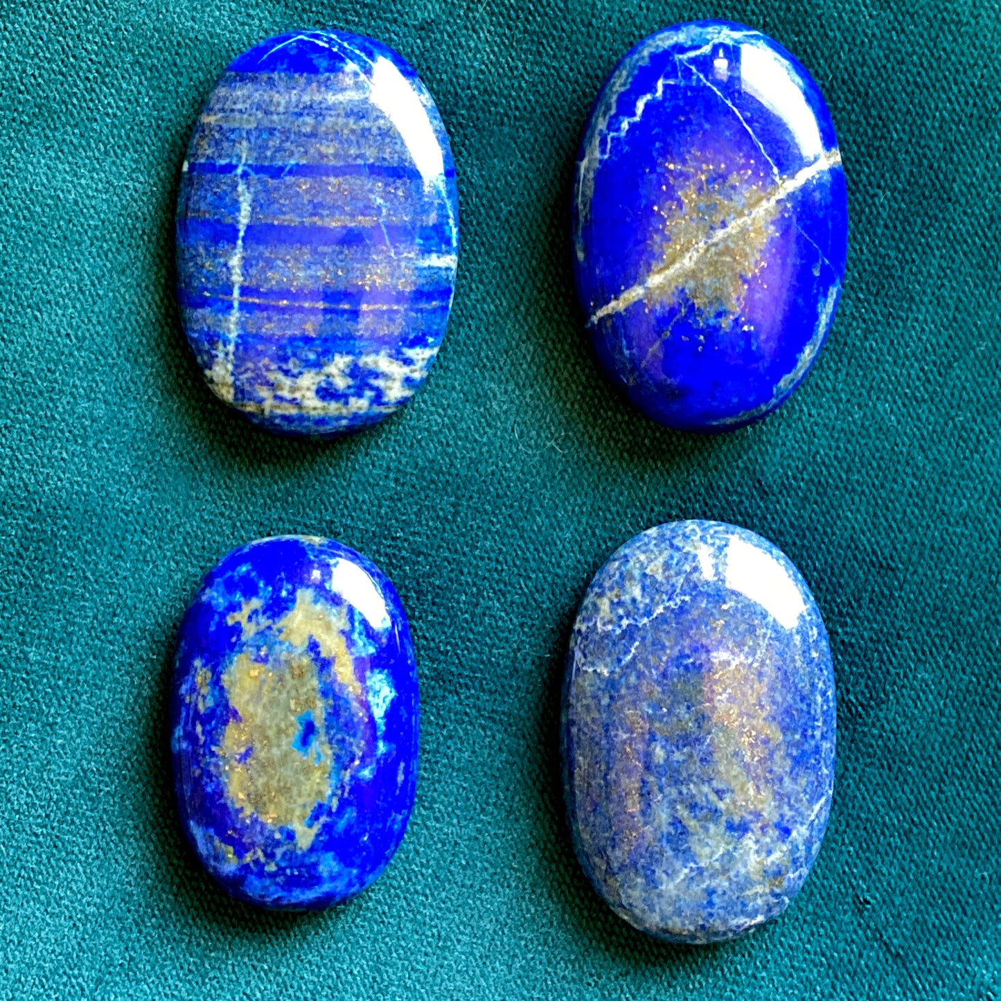 Lapis Lazuli gemstone Galaxy healing energy Palm Stones