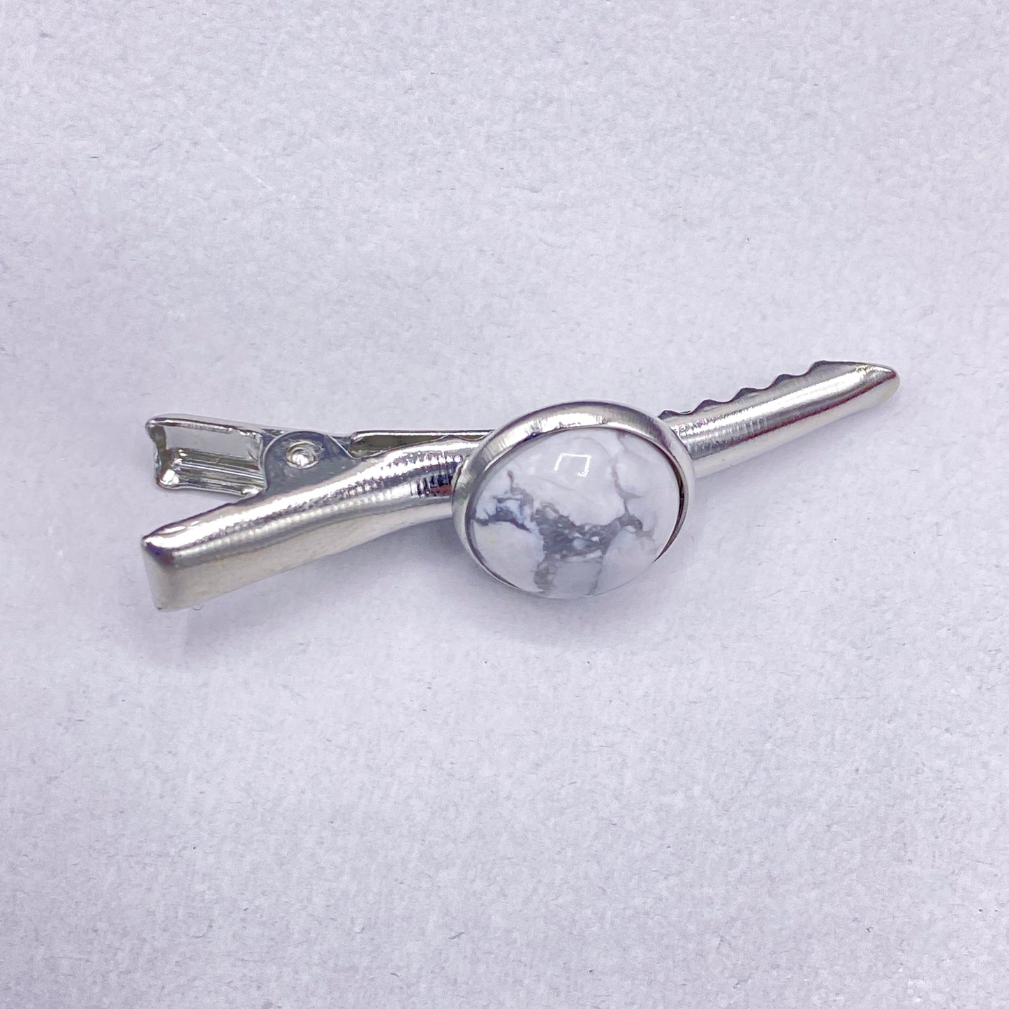 Genuine Gemstones on Metal Hairclips